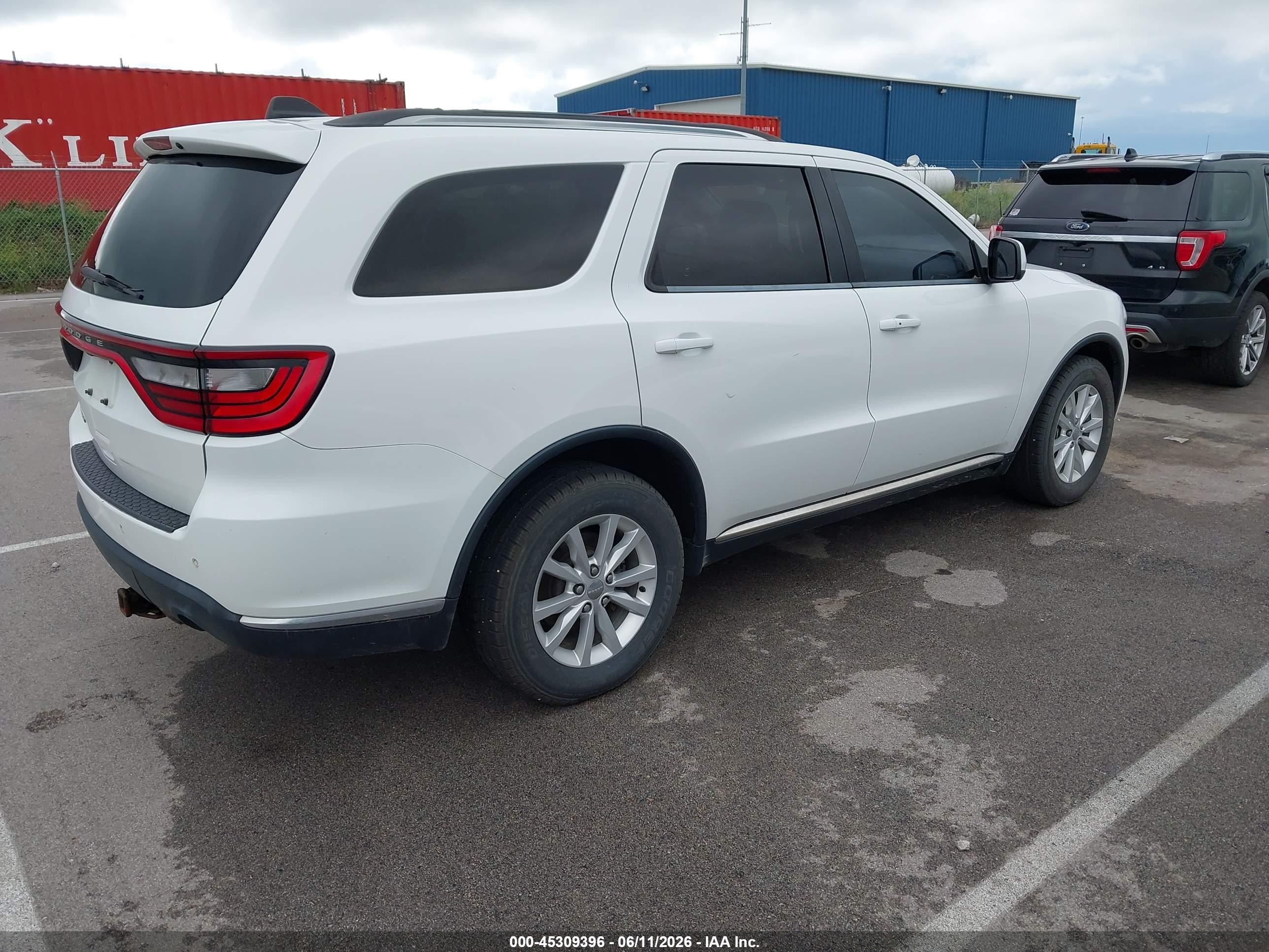 2014 Dodge Durango Sxt White vin: 1C4RDJAG2EC561996