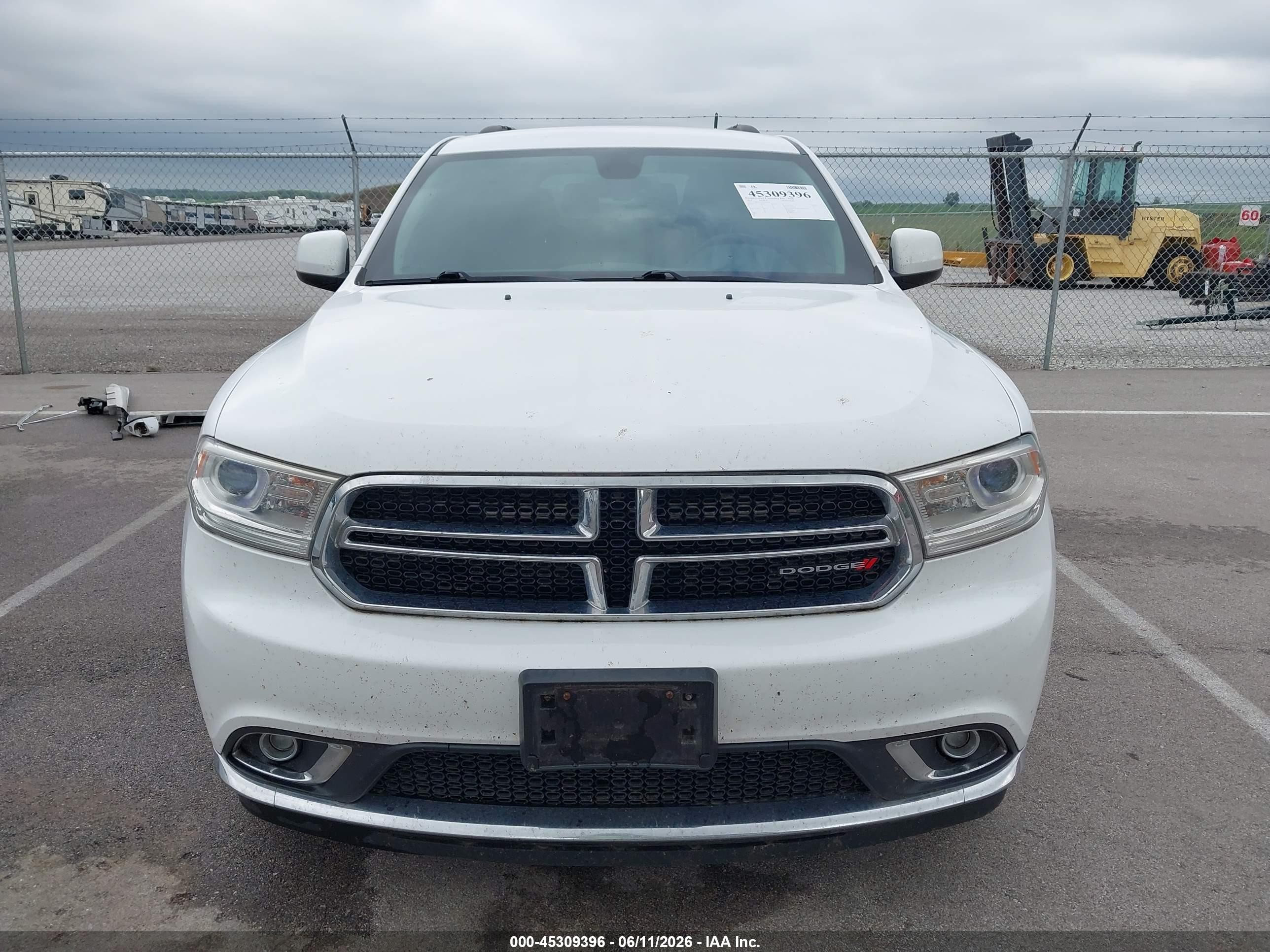 2014 Dodge Durango Sxt White vin: 1C4RDJAG2EC561996
