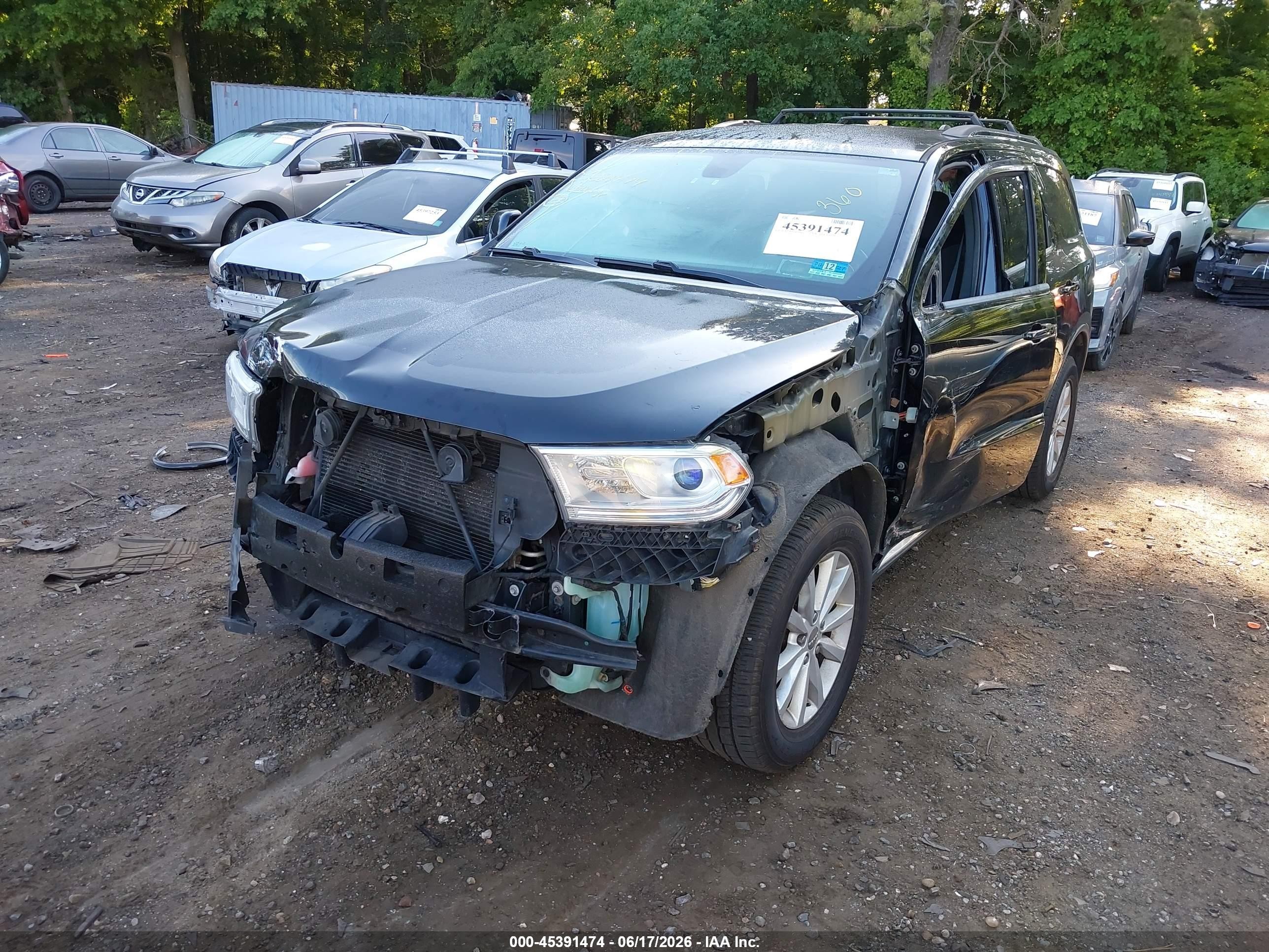 2015 Dodge Durango Sxt Black vin: 1C4RDJAG2FC101688