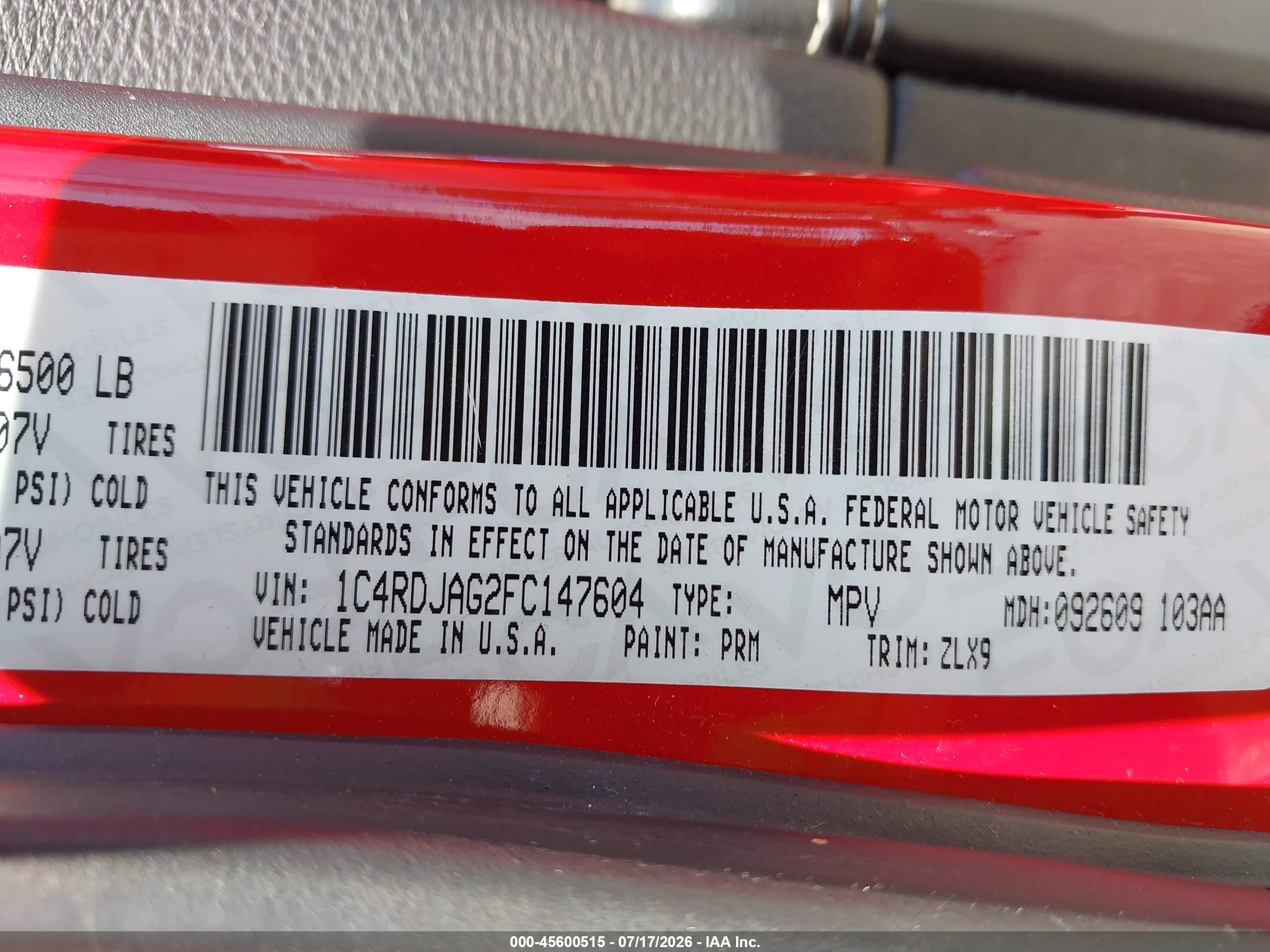 2015 Dodge Durango Sxt Red vin: 1C4RDJAG2FC147604