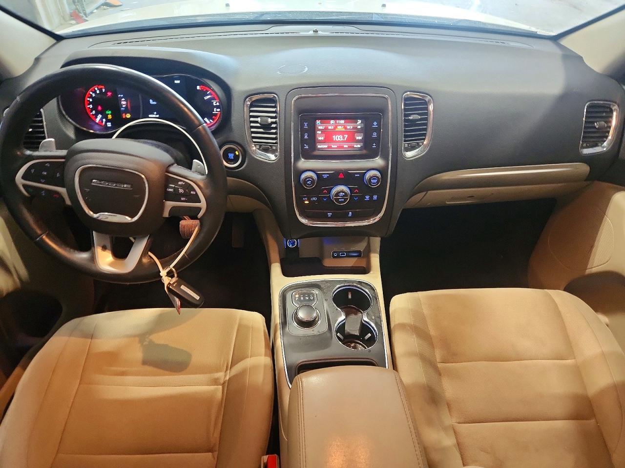 2015 Dodge Durango Sxt White vin: 1C4RDJAG2FC833187
