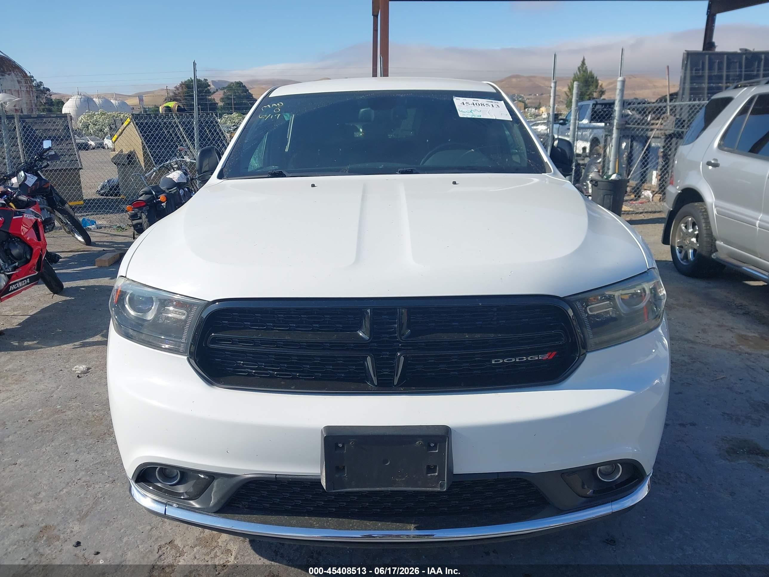 2015 Dodge Durango Sxt White vin: 1C4RDJAG2FC873995
