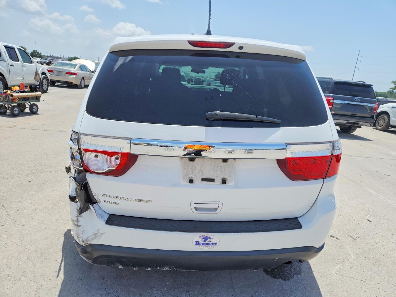 2013 Dodge Durango Sxt White vin: 1C4RDJAG3DC658641