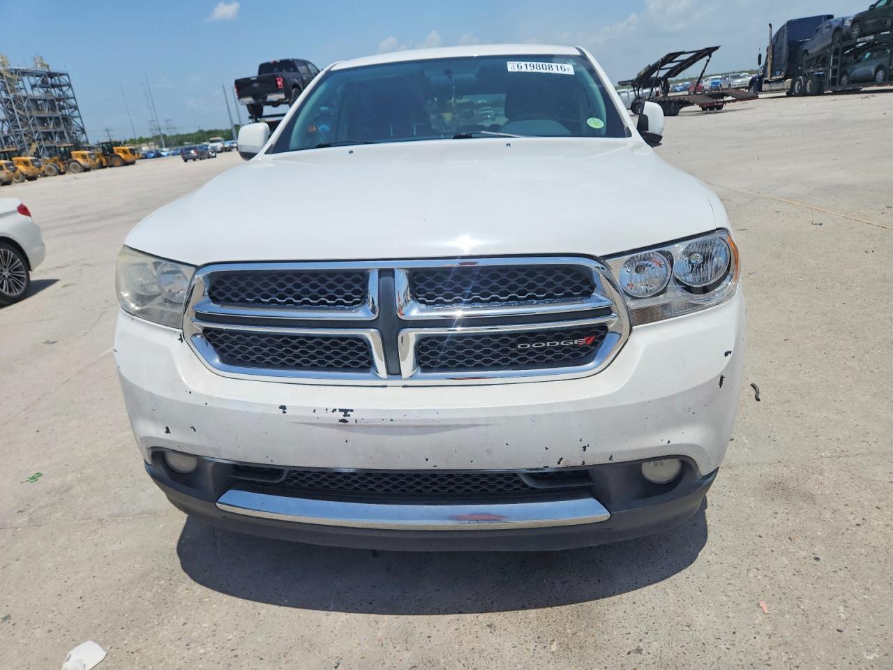2013 Dodge Durango Sxt White vin: 1C4RDJAG3DC658641