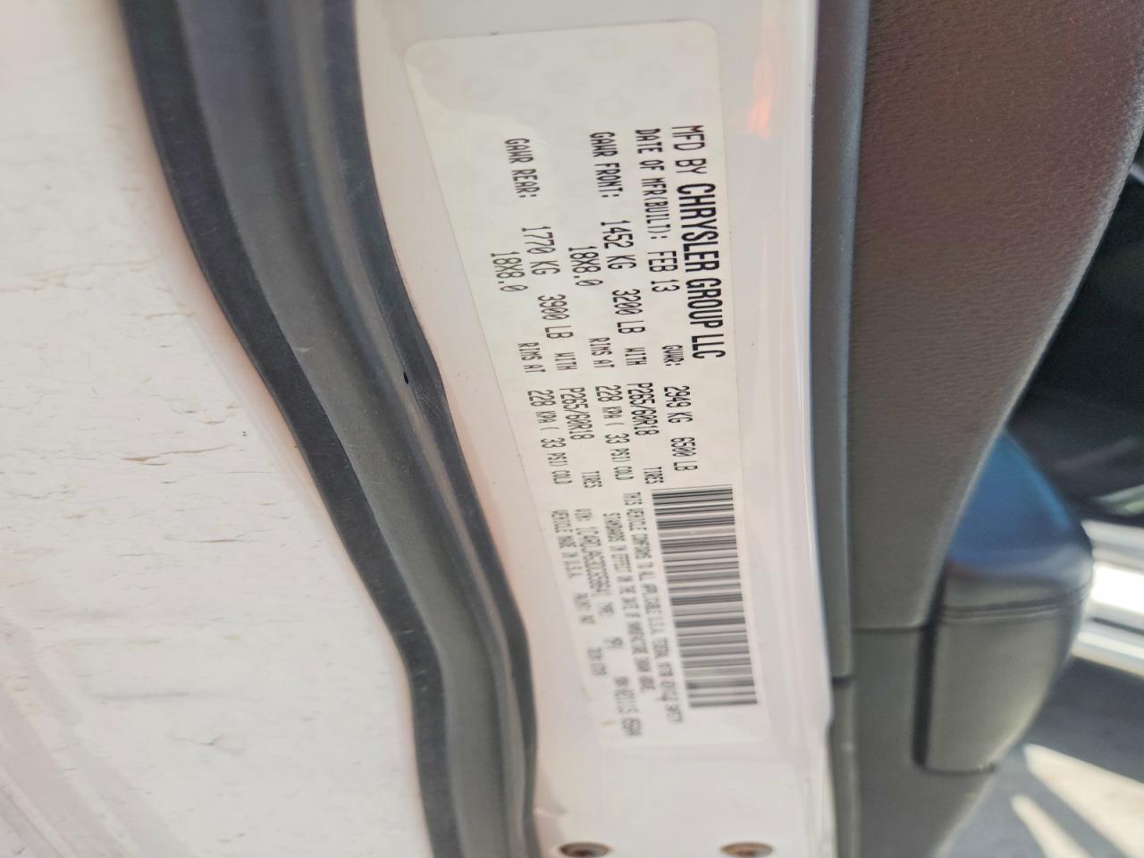 2013 Dodge Durango Sxt White vin: 1C4RDJAG3DC658641