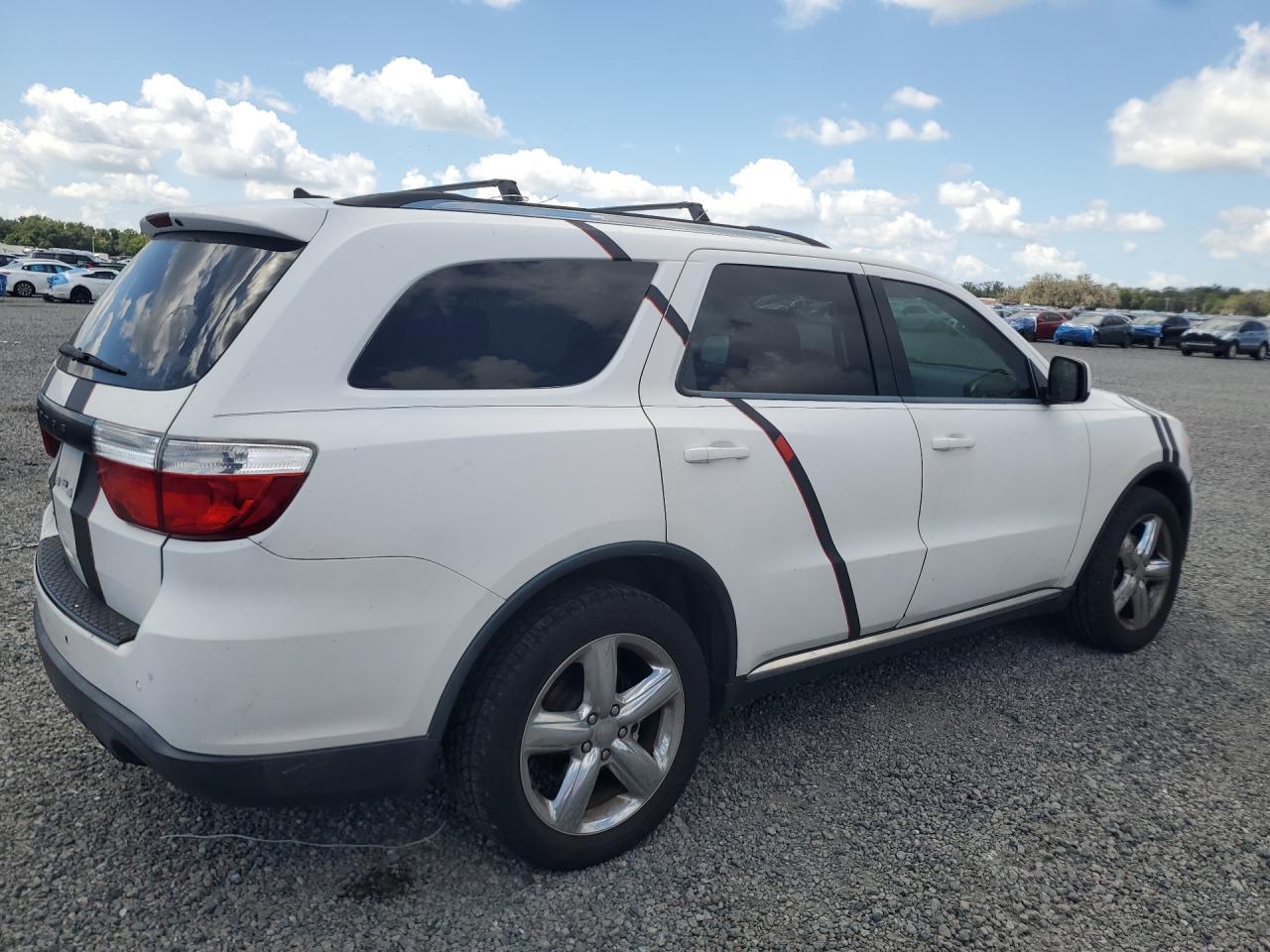 2013 Dodge Durango Sxt White vin: 1C4RDJAG3DC683720
