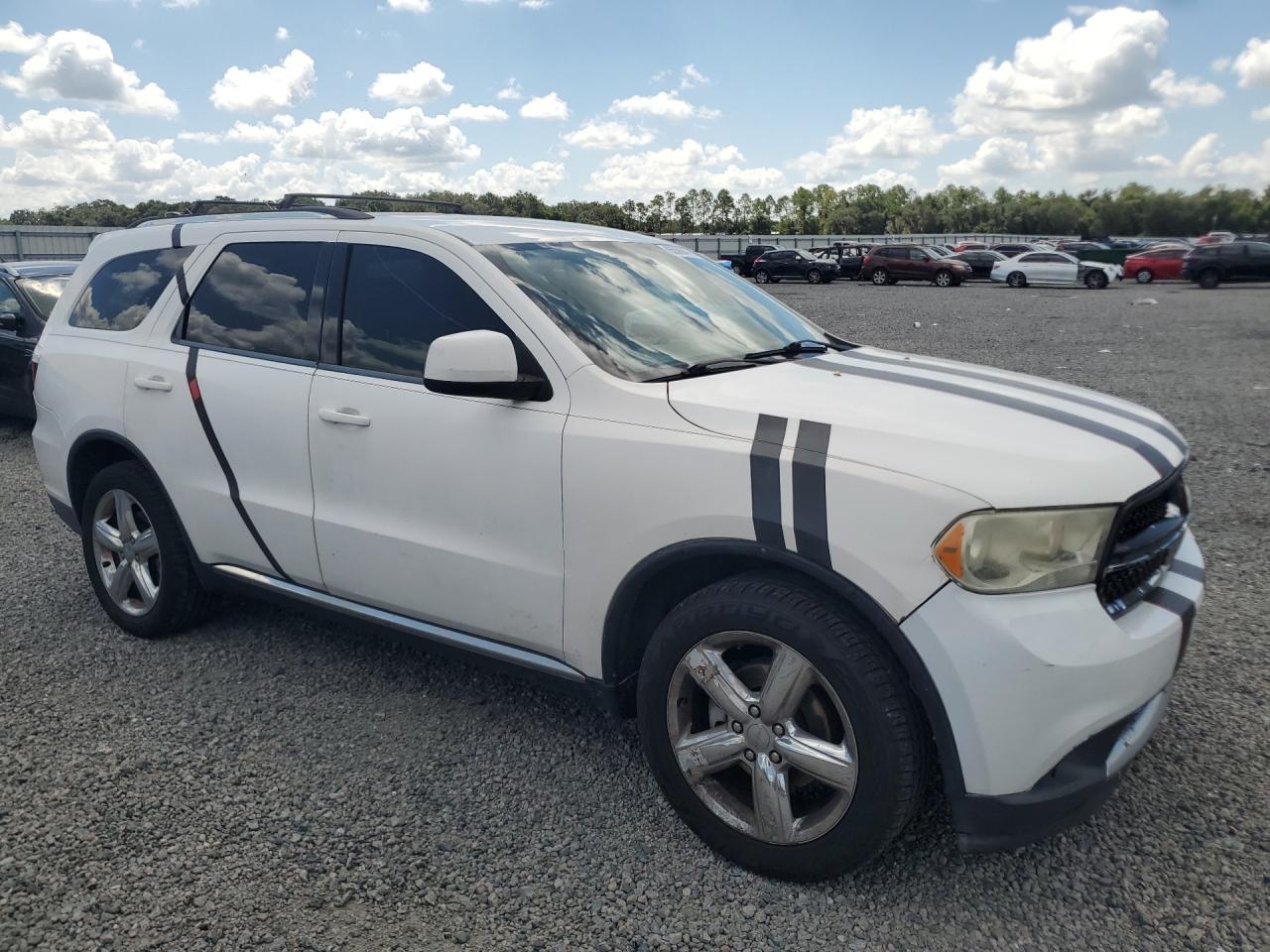 2013 Dodge Durango Sxt White vin: 1C4RDJAG3DC683720