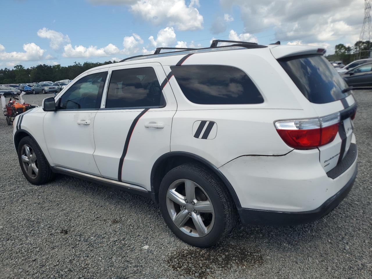 2013 Dodge Durango Sxt White vin: 1C4RDJAG3DC683720