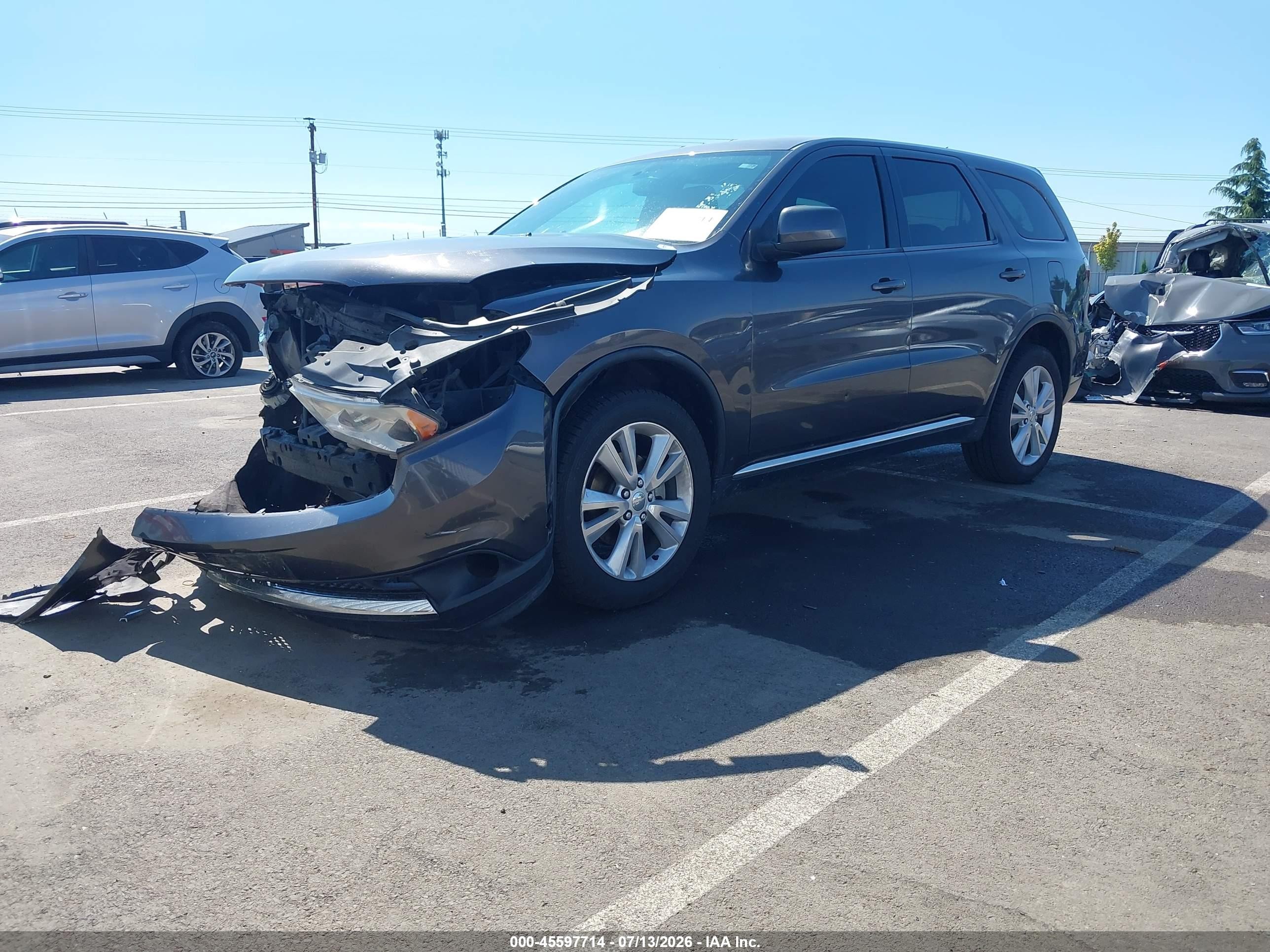 2013 Dodge Durango Sxt Gray vin: 1C4RDJAG3DC686942