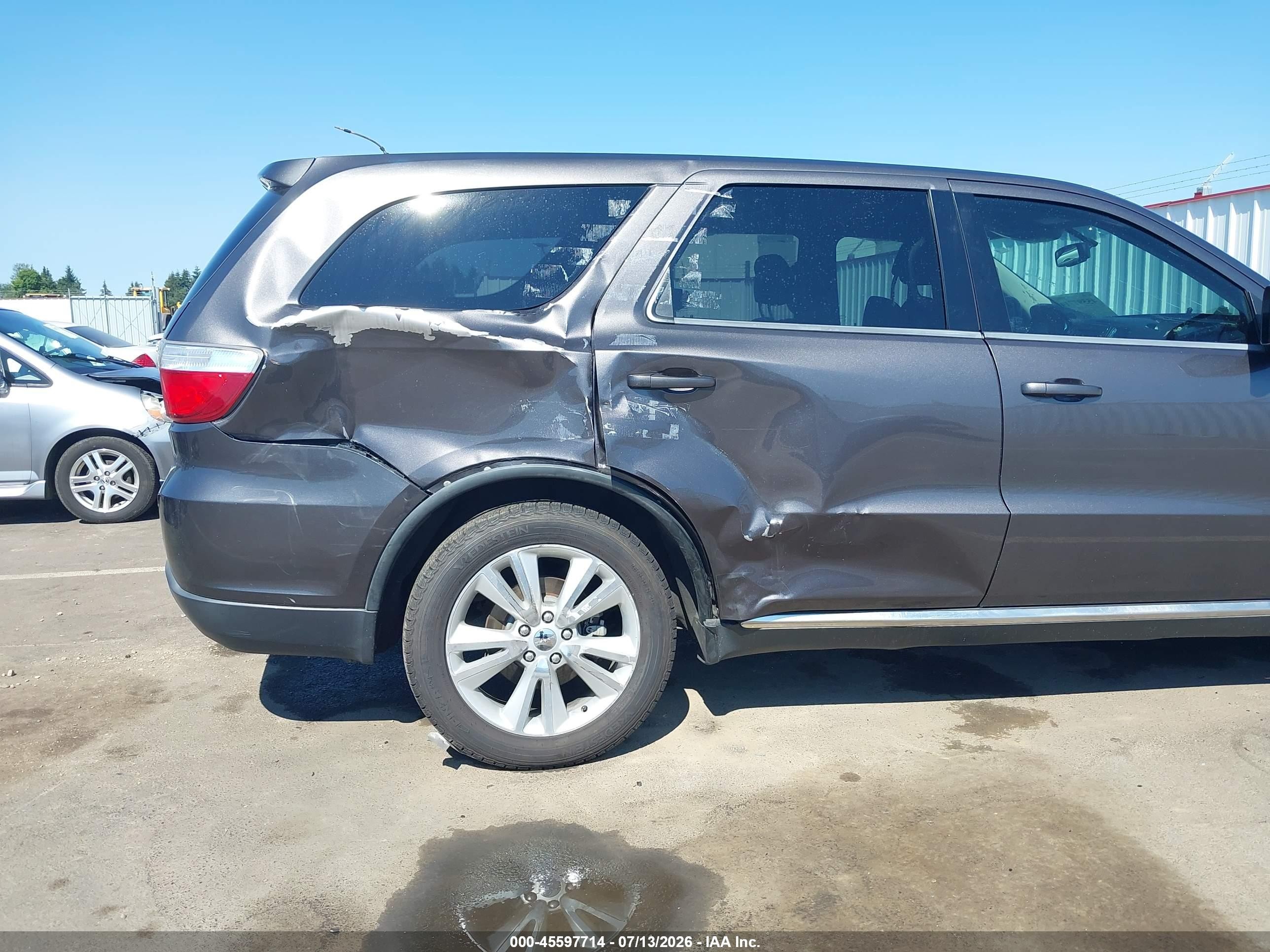 2013 Dodge Durango Sxt Gray vin: 1C4RDJAG3DC686942
