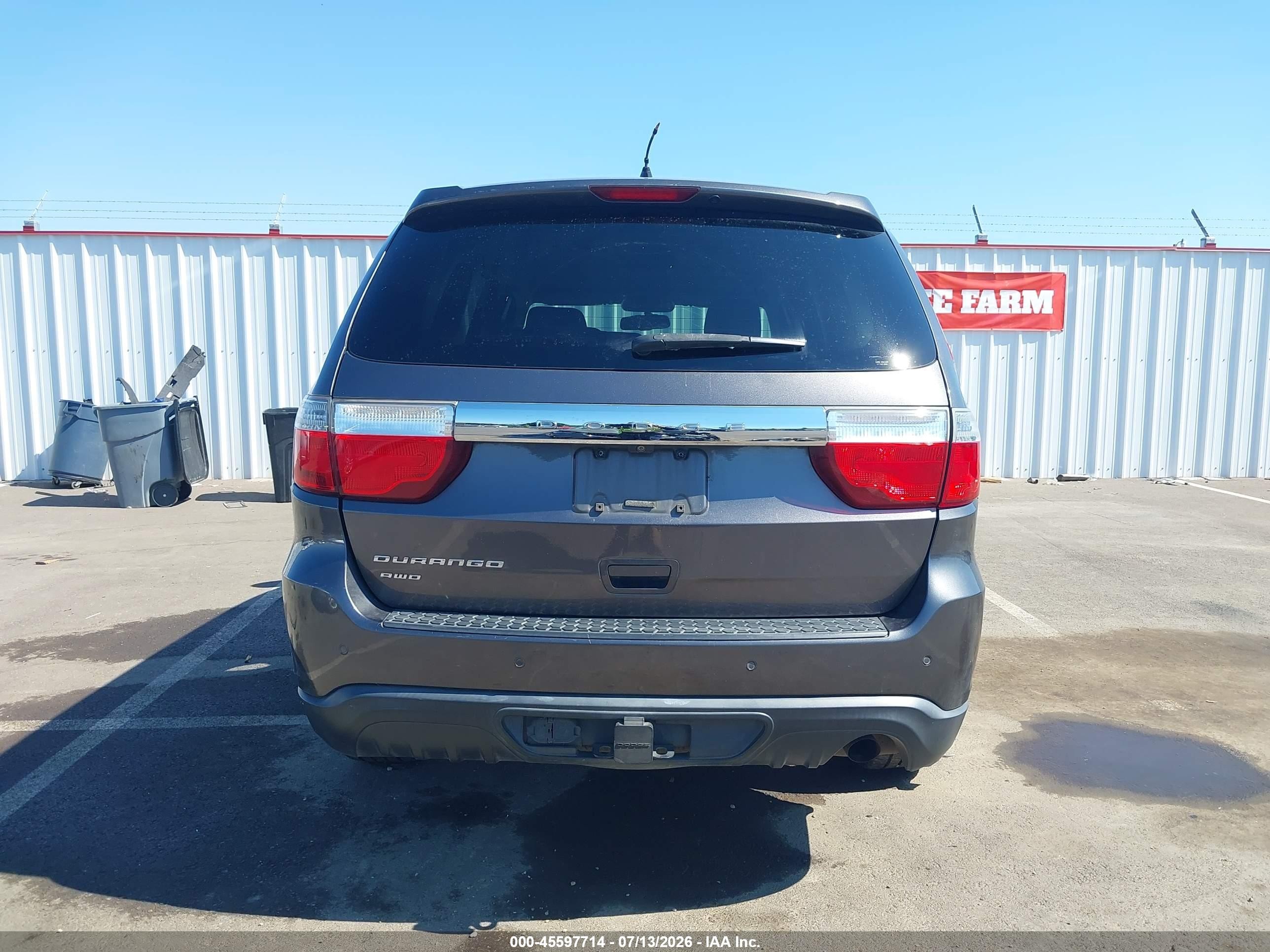 2013 Dodge Durango Sxt Gray vin: 1C4RDJAG3DC686942