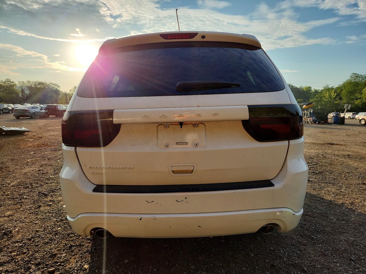 2013 Dodge Durango Sxt White vin: 1C4RDJAG3DC686956