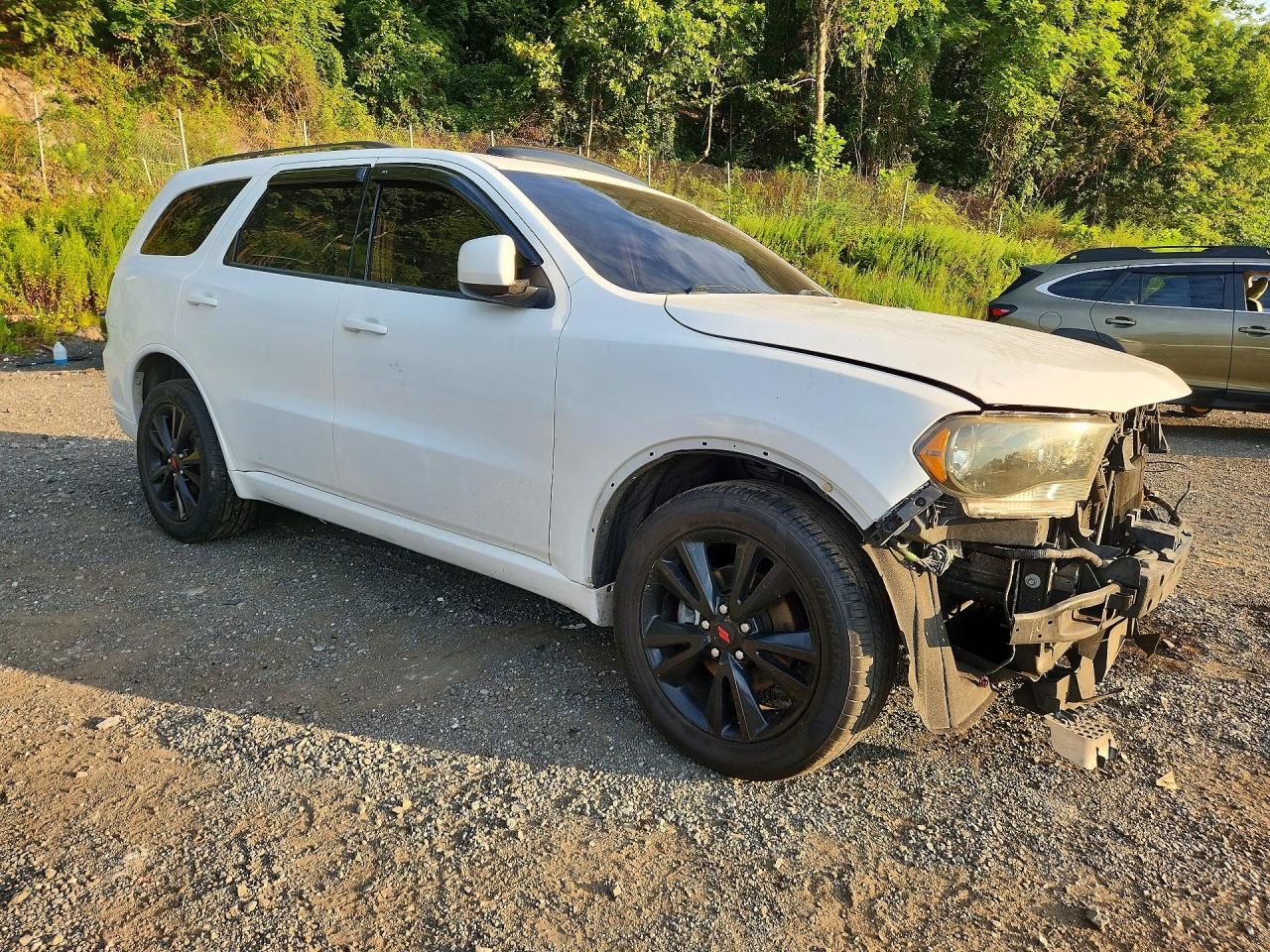 2013 Dodge Durango Sxt White vin: 1C4RDJAG3DC686956