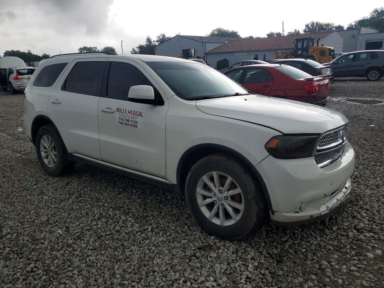 2014 Dodge Durango Sxt White vin: 1C4RDJAG3EC484233