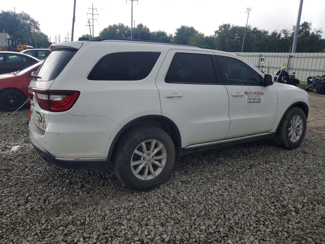 2014 Dodge Durango Sxt White vin: 1C4RDJAG3EC484233
