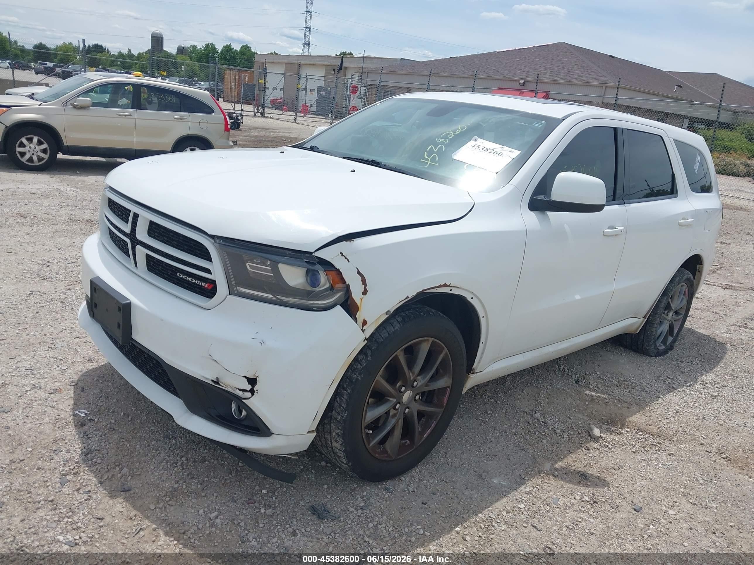 2014 Dodge Durango Sxt White vin: 1C4RDJAG3EC591816
