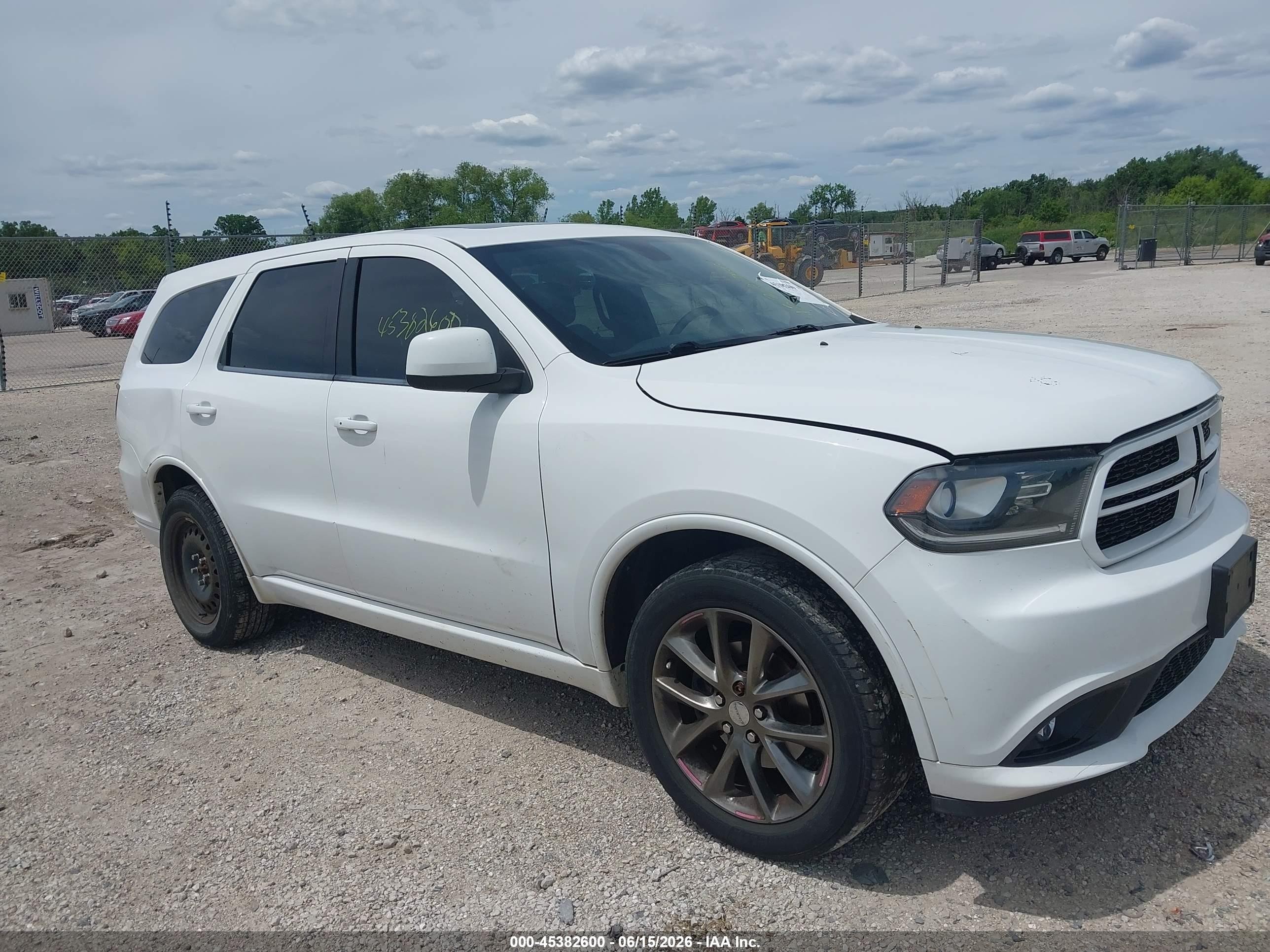 2014 Dodge Durango Sxt White vin: 1C4RDJAG3EC591816