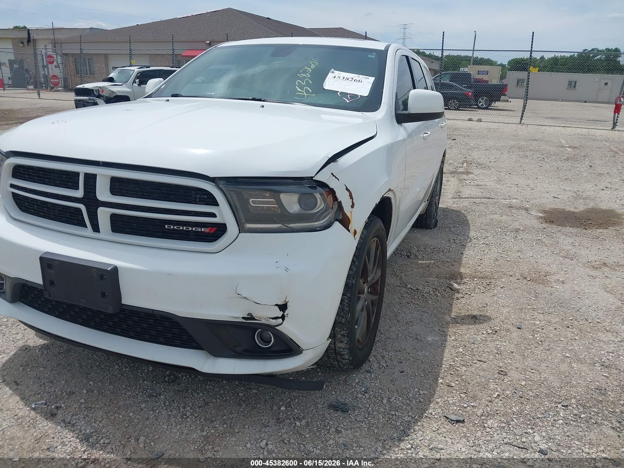 2014 Dodge Durango Sxt White vin: 1C4RDJAG3EC591816