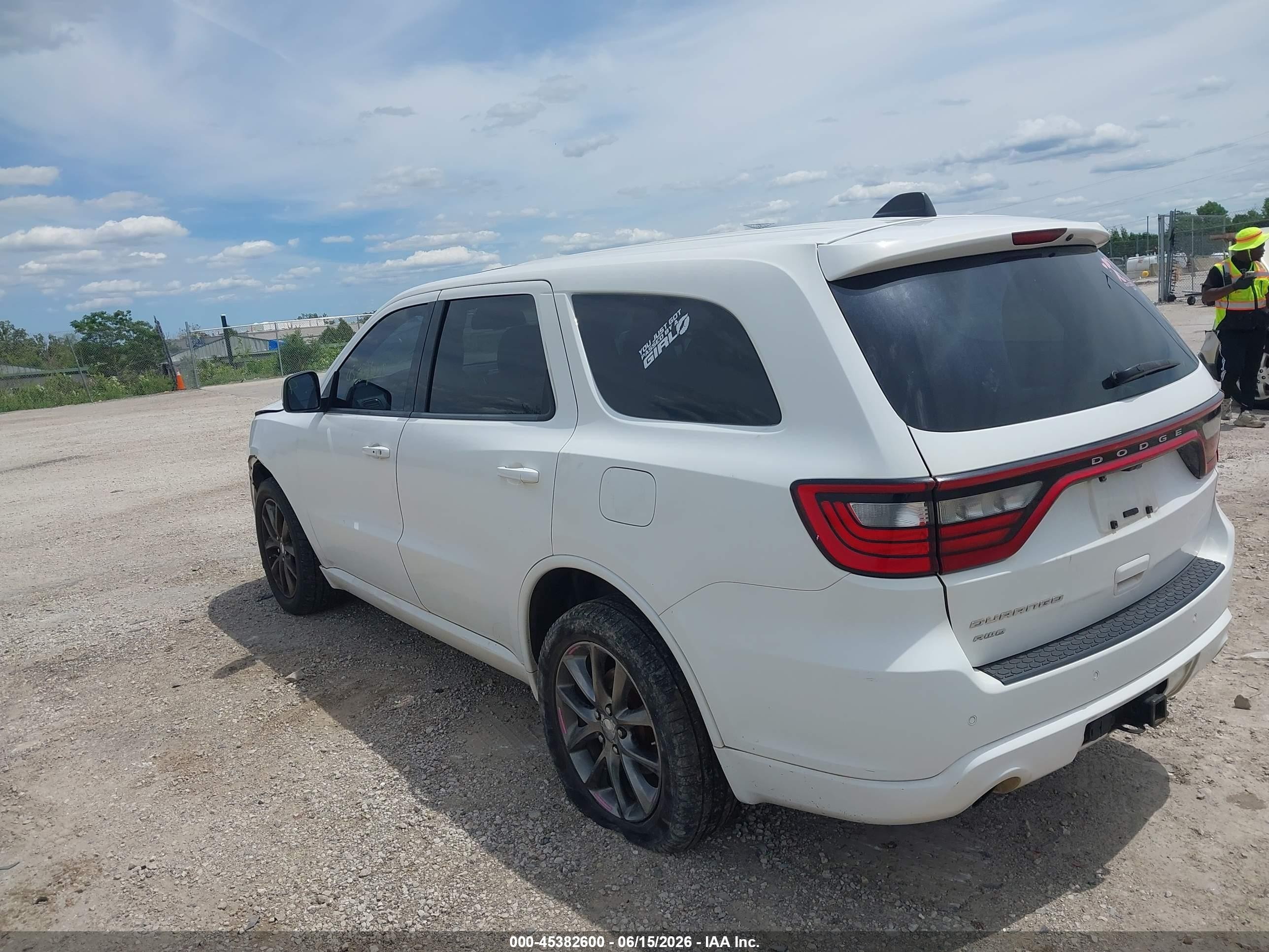 2014 Dodge Durango Sxt White vin: 1C4RDJAG3EC591816