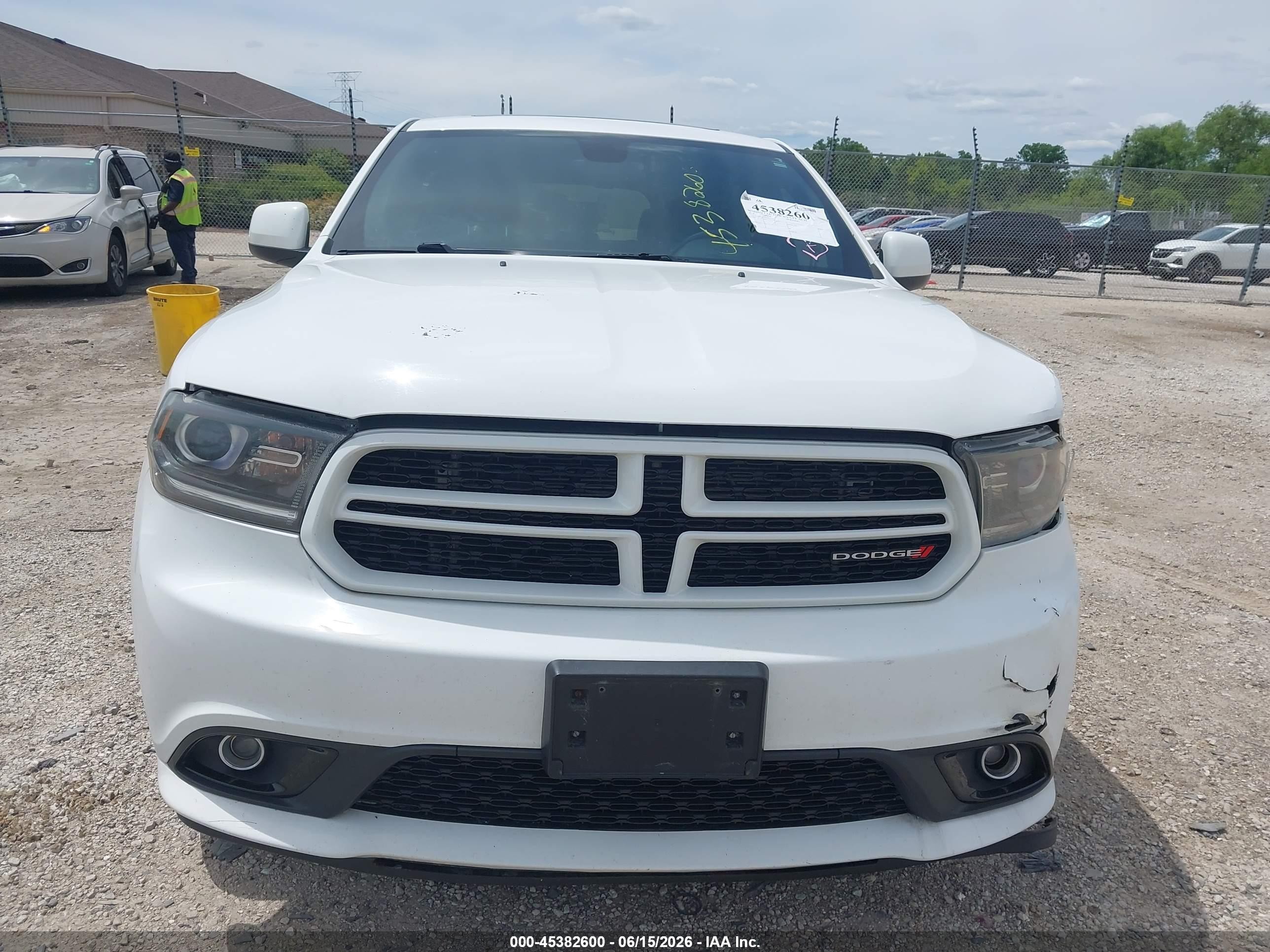 2014 Dodge Durango Sxt White vin: 1C4RDJAG3EC591816
