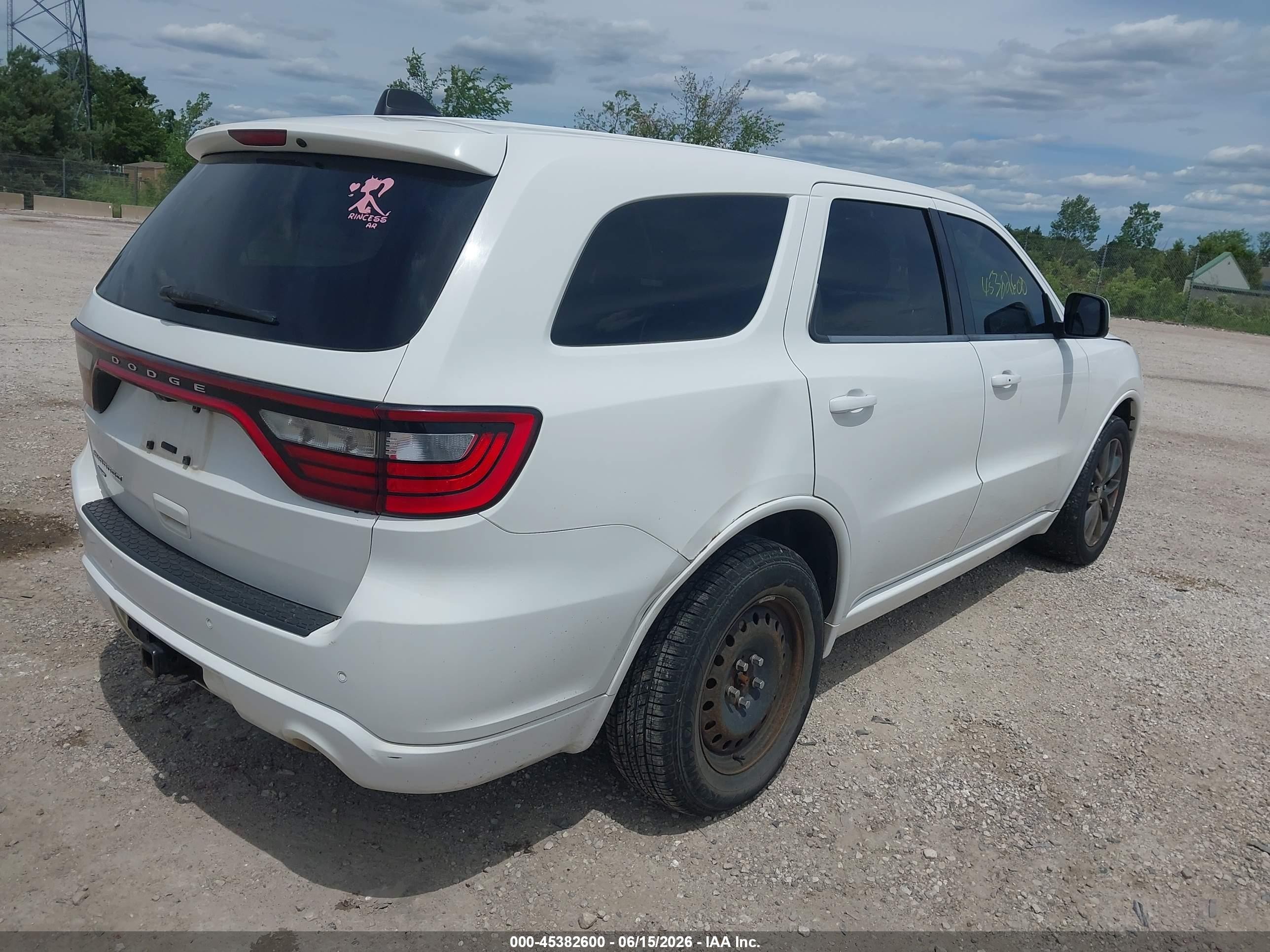 2014 Dodge Durango Sxt White vin: 1C4RDJAG3EC591816