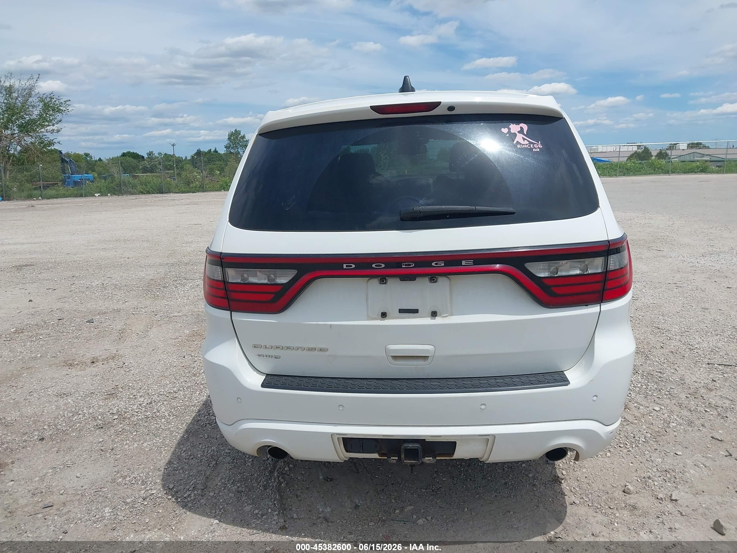 2014 Dodge Durango Sxt White vin: 1C4RDJAG3EC591816