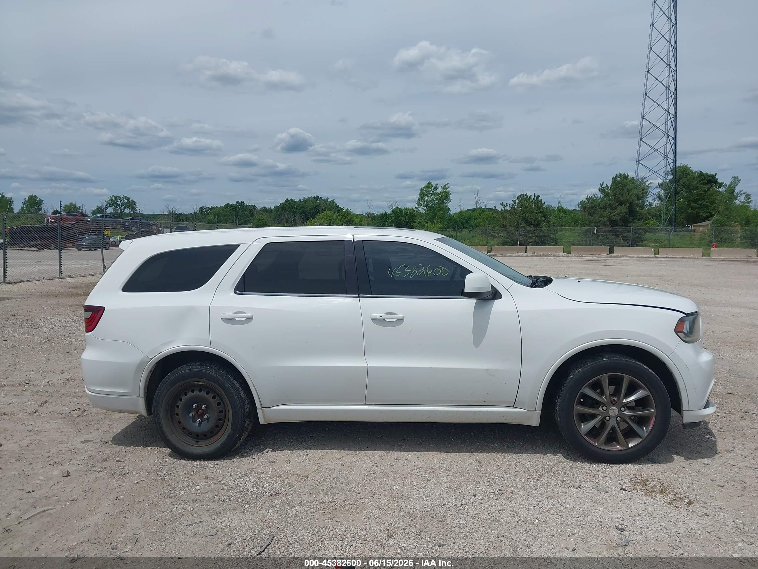 2014 Dodge Durango Sxt White vin: 1C4RDJAG3EC591816
