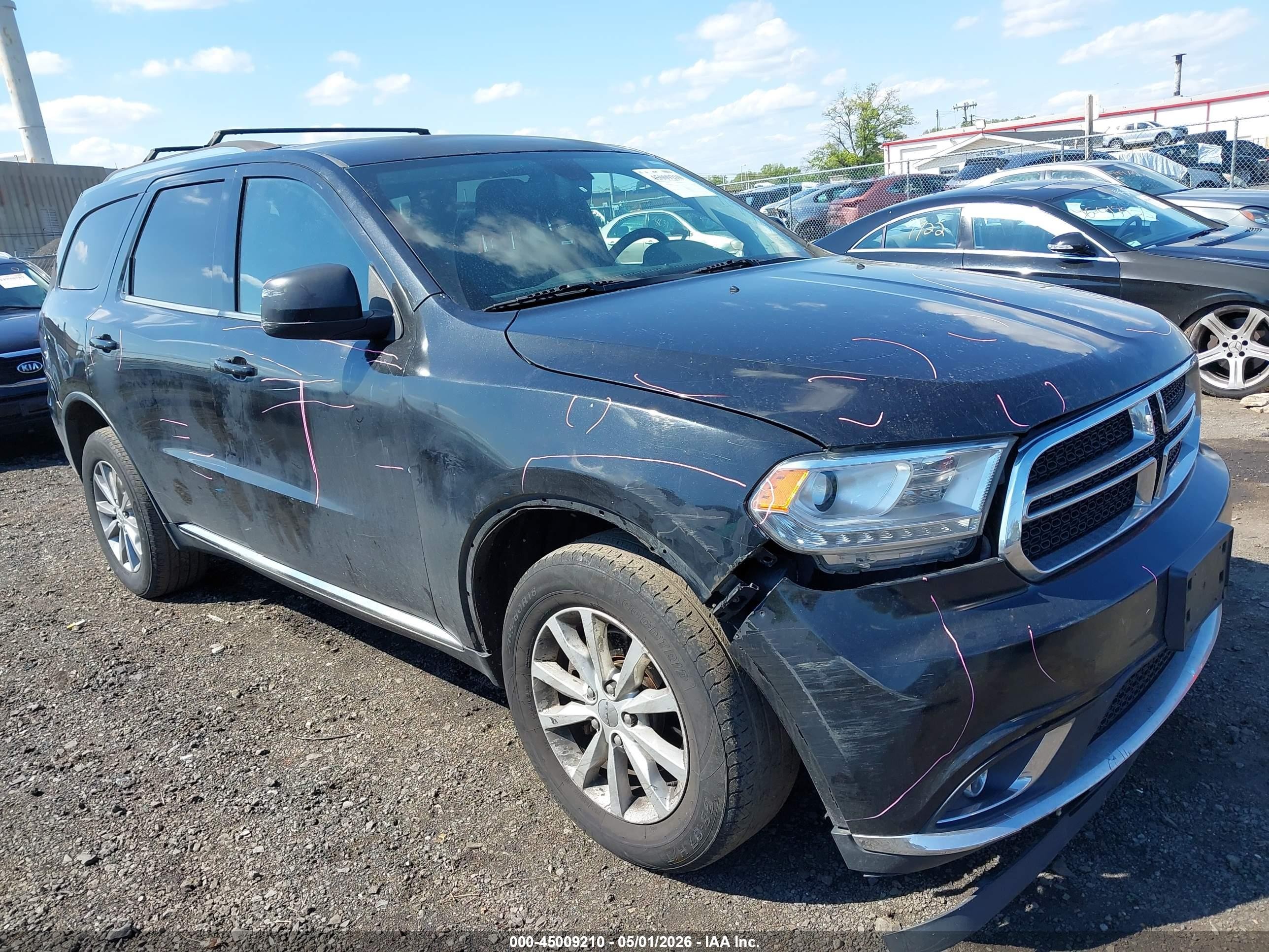 2014 Dodge Durango Sxt Black vin: 1C4RDJAG3EC980133