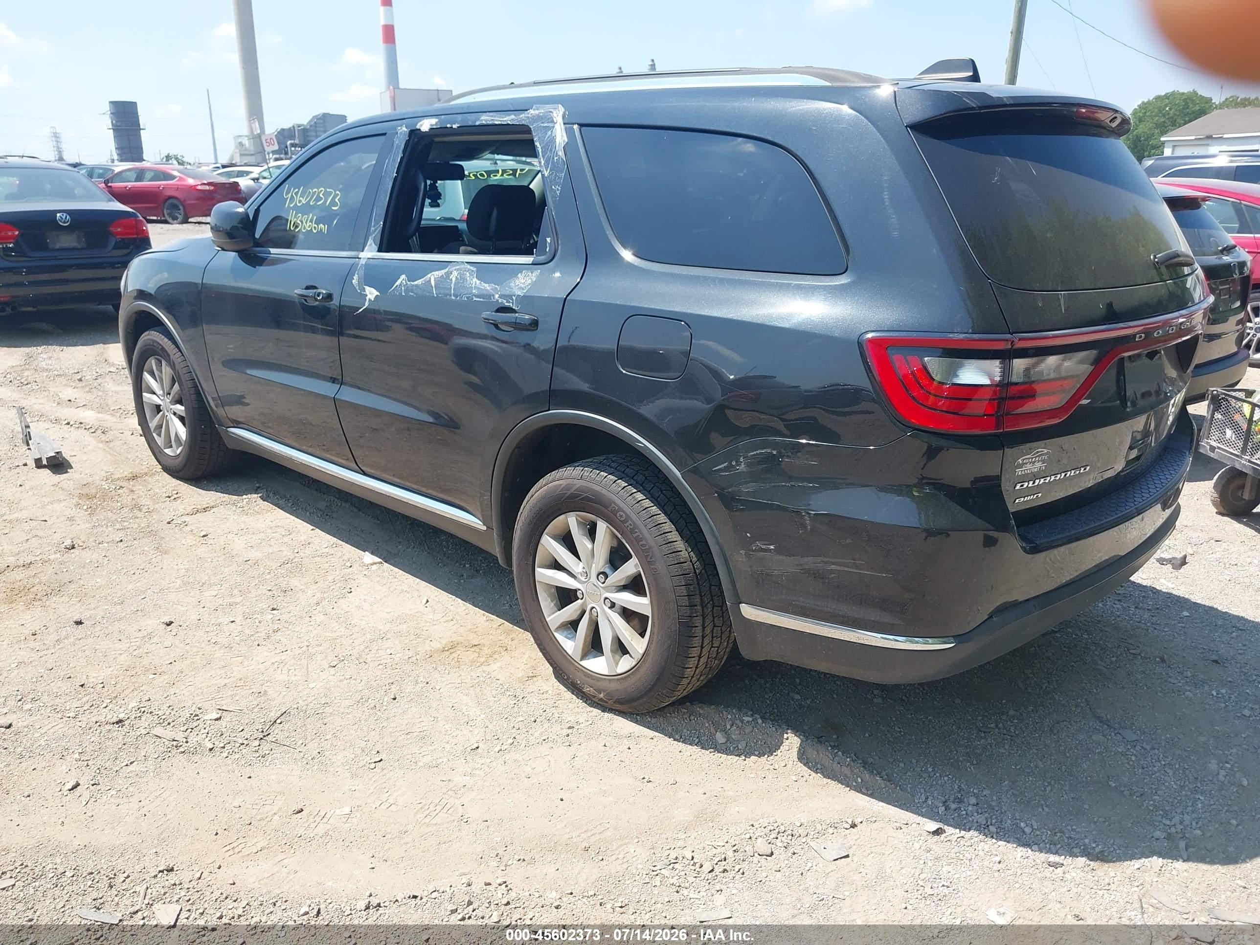 2015 Dodge Durango Sxt Черный vin: 1C4RDJAG3FC245511