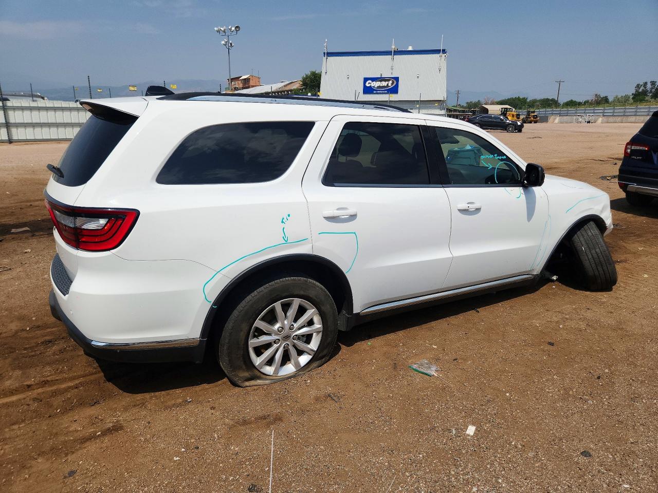 2023 Dodge Durango Sxt White vin: 1C4RDJAG3PC582567