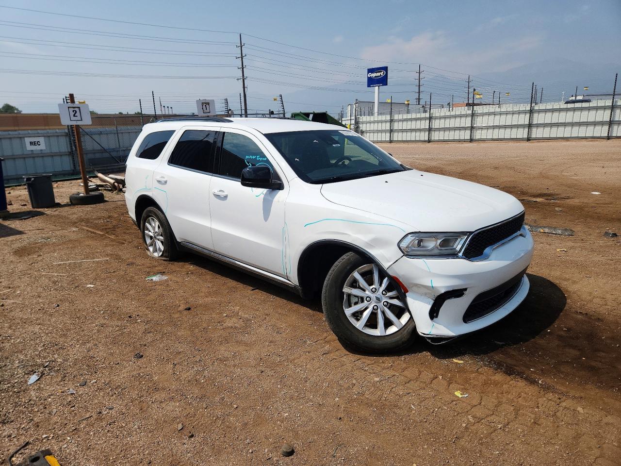 2023 Dodge Durango Sxt White vin: 1C4RDJAG3PC582567