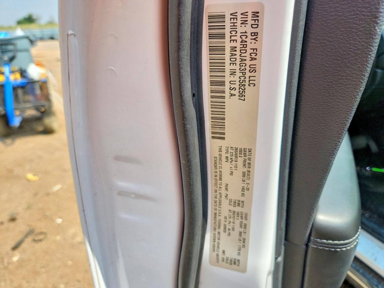 2023 Dodge Durango Sxt White vin: 1C4RDJAG3PC582567