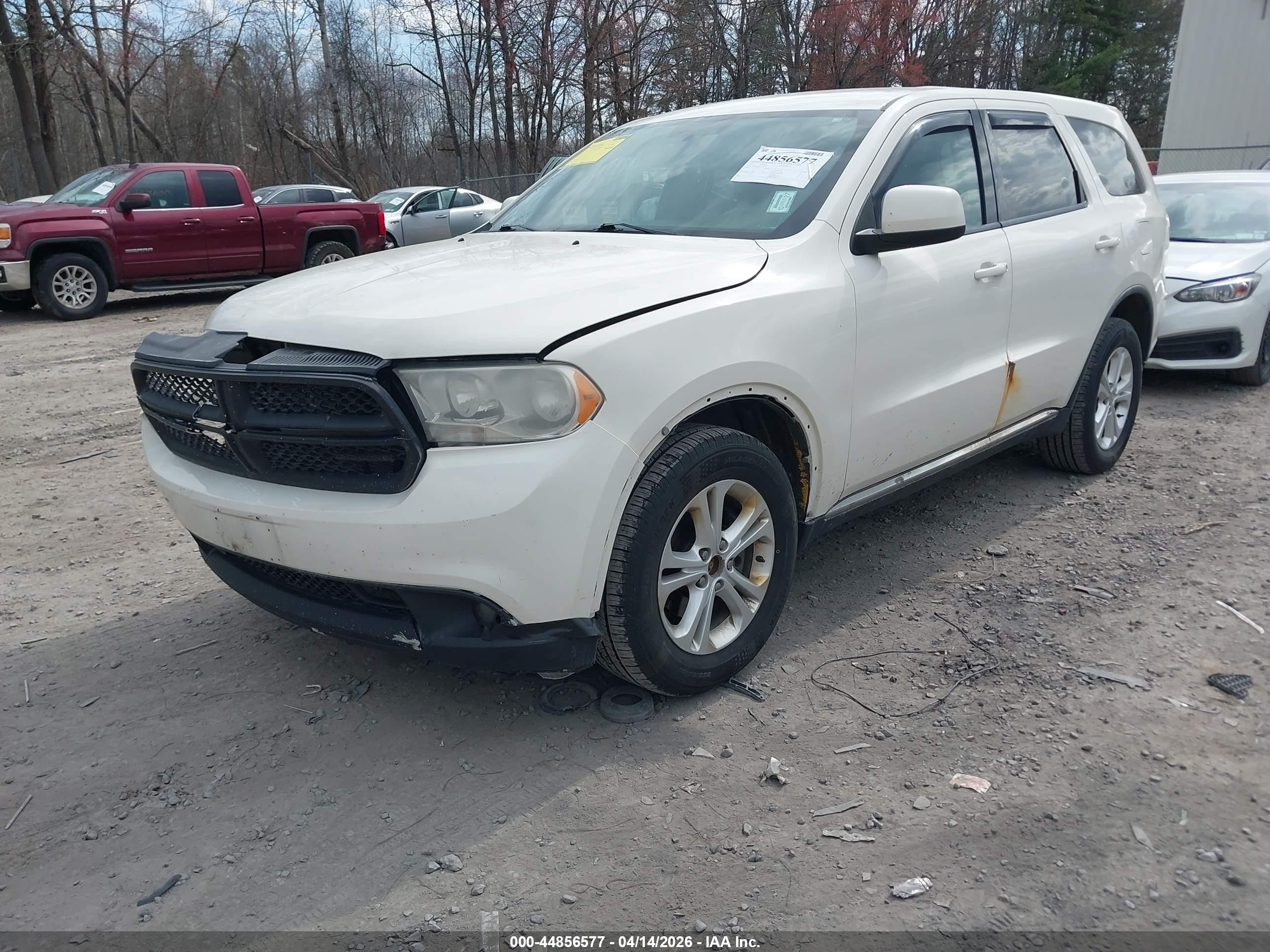 2012 Dodge Durango Sxt White vin: 1C4RDJAG4CC193222
