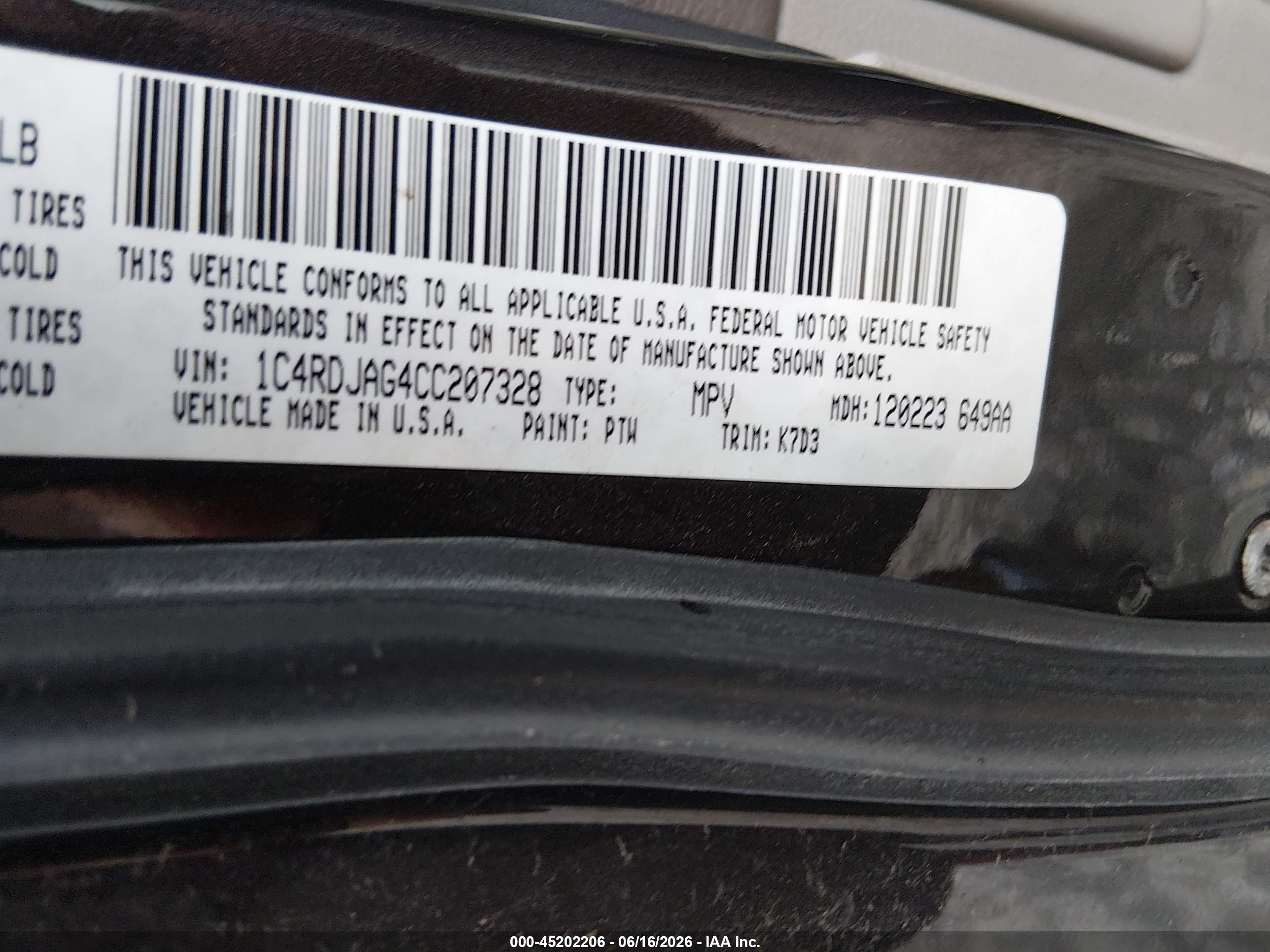 2012 Dodge Durango Sxt Коричневый vin: 1C4RDJAG4CC207328