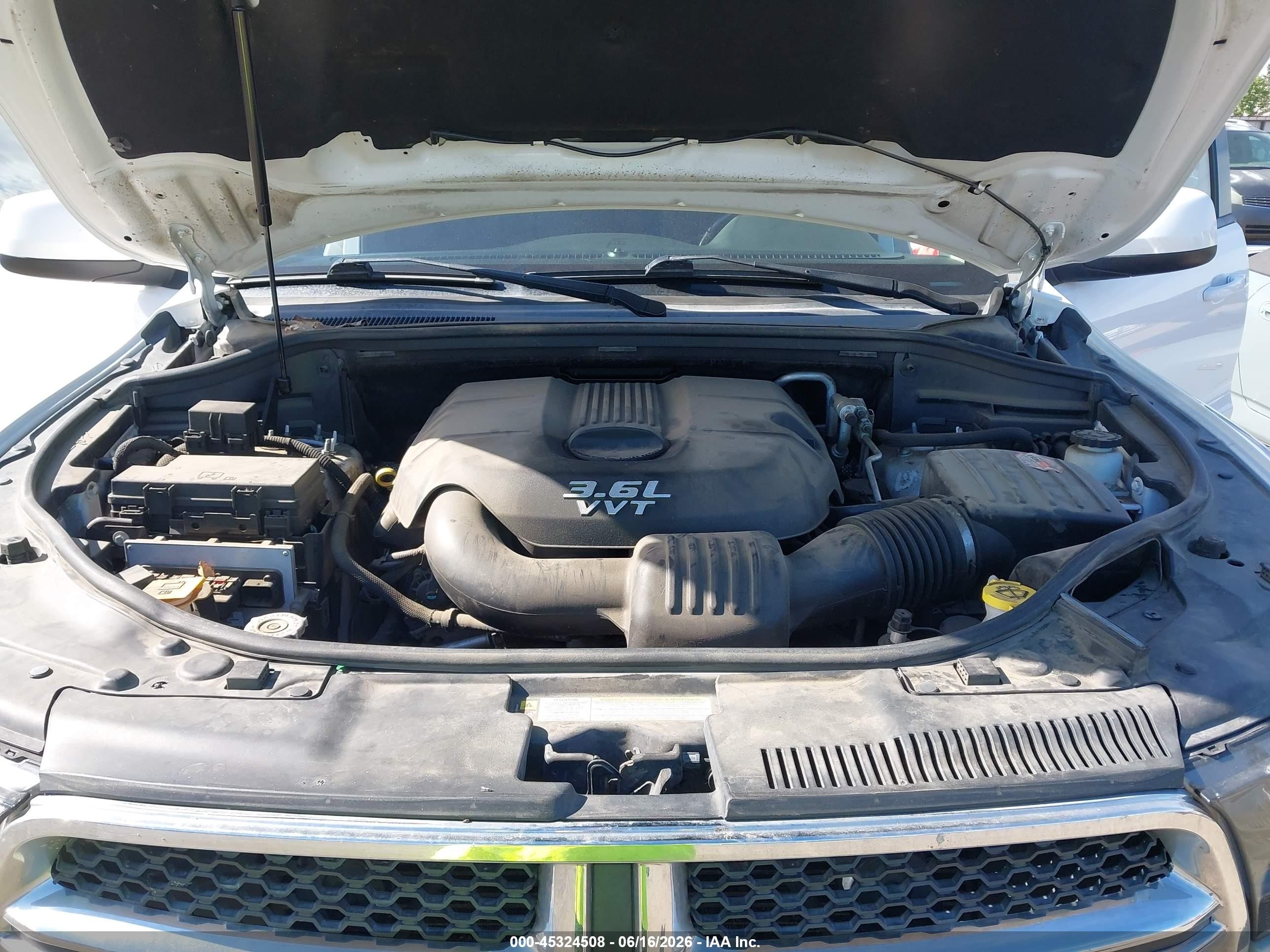 2013 Dodge Durango Sxt White vin: 1C4RDJAG4DC512426