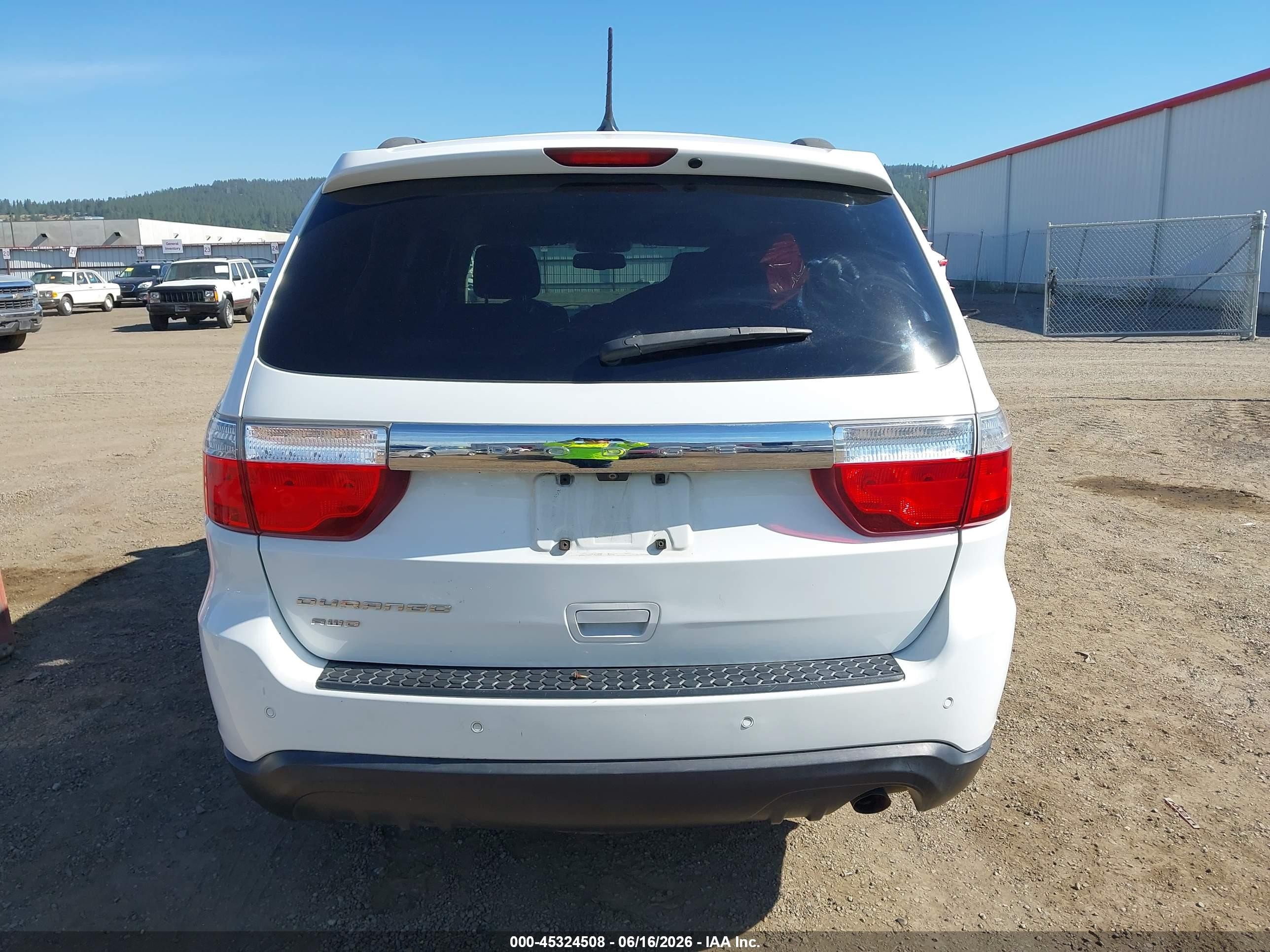 2013 Dodge Durango Sxt White vin: 1C4RDJAG4DC512426