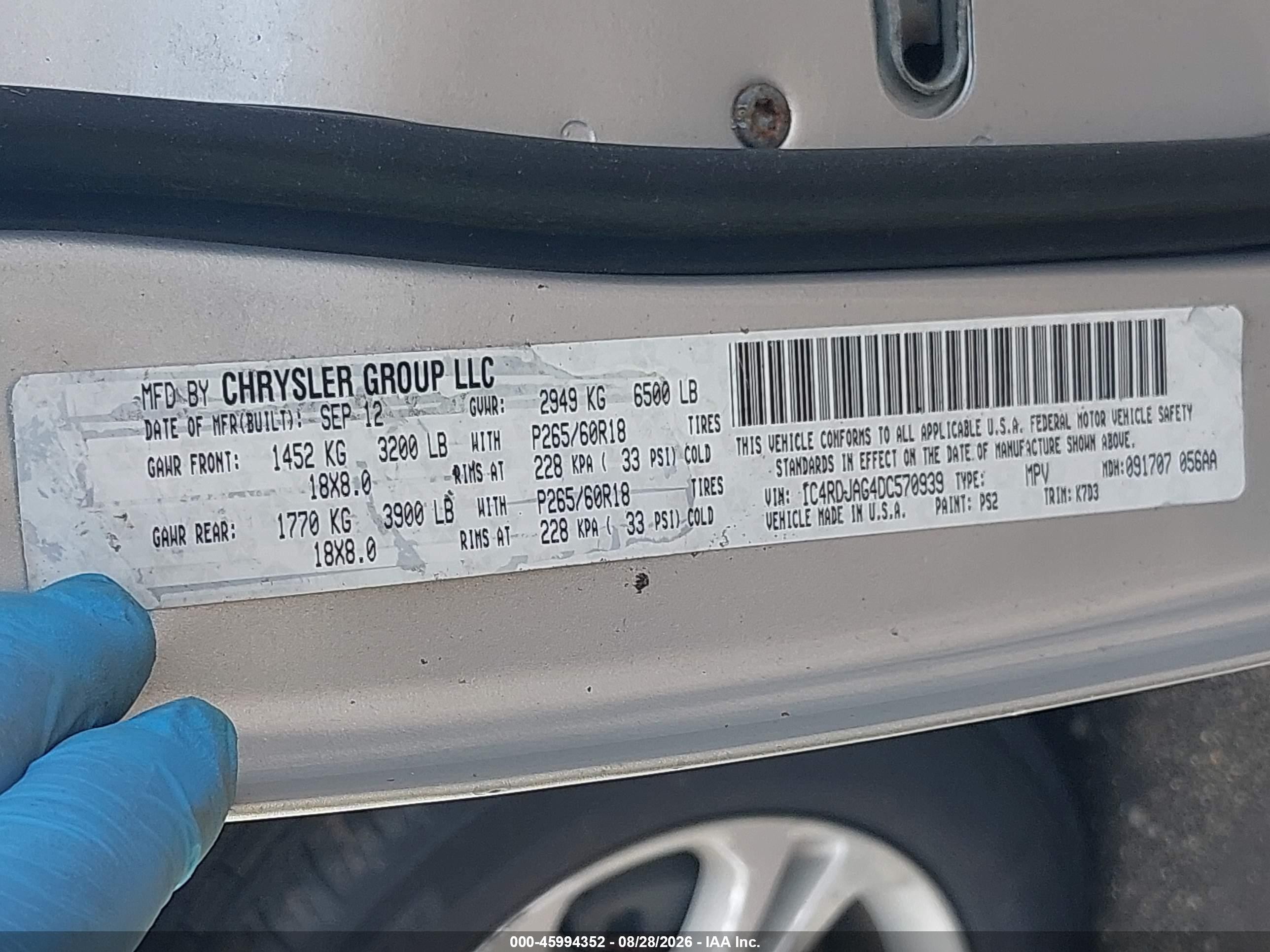 2013 Dodge Durango Sxt Silver vin: 1C4RDJAG4DC570939
