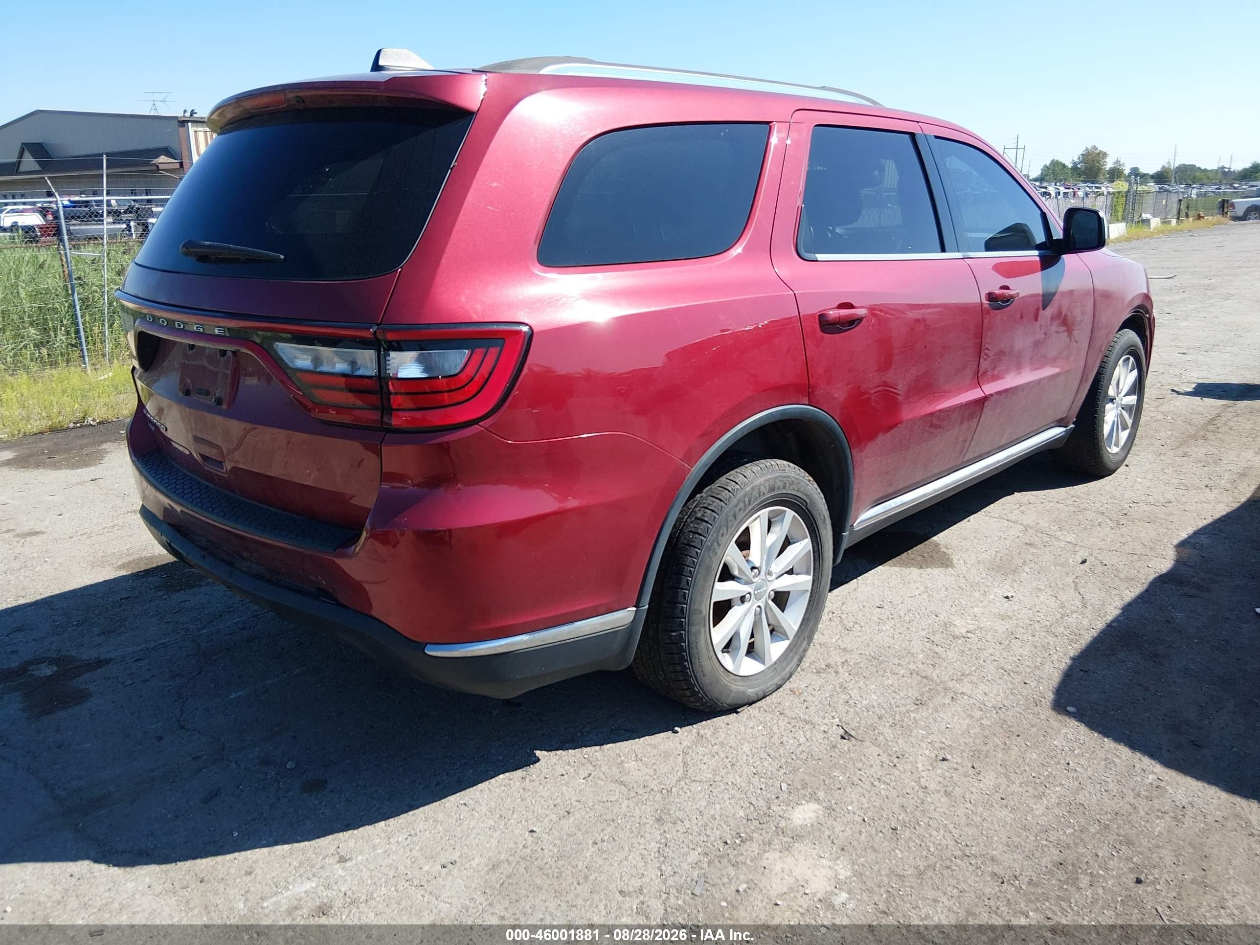 2014 Dodge Durango Sxt Burgundy vin: 1C4RDJAG4EC532788