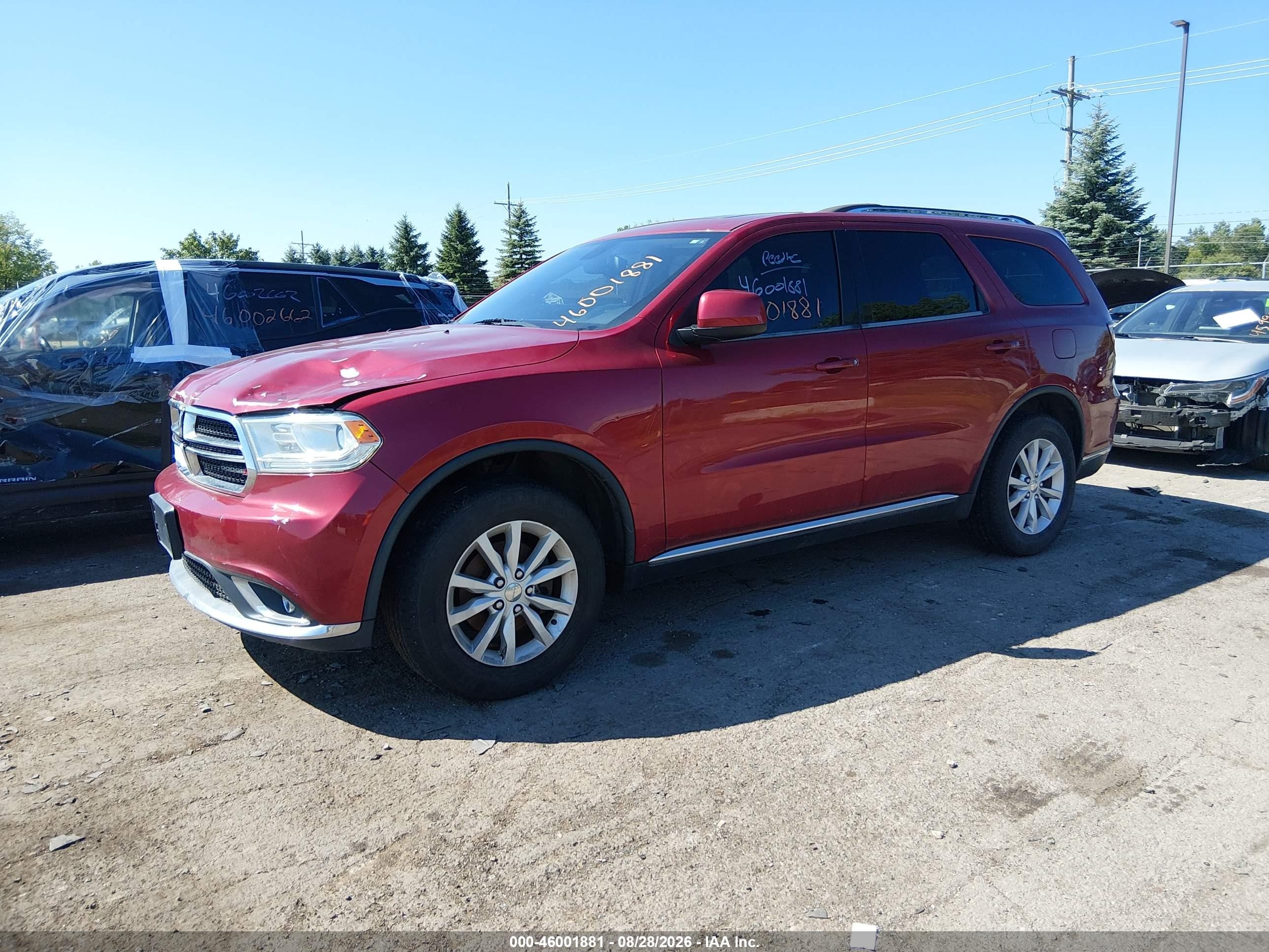 2014 Dodge Durango Sxt Burgundy vin: 1C4RDJAG4EC532788