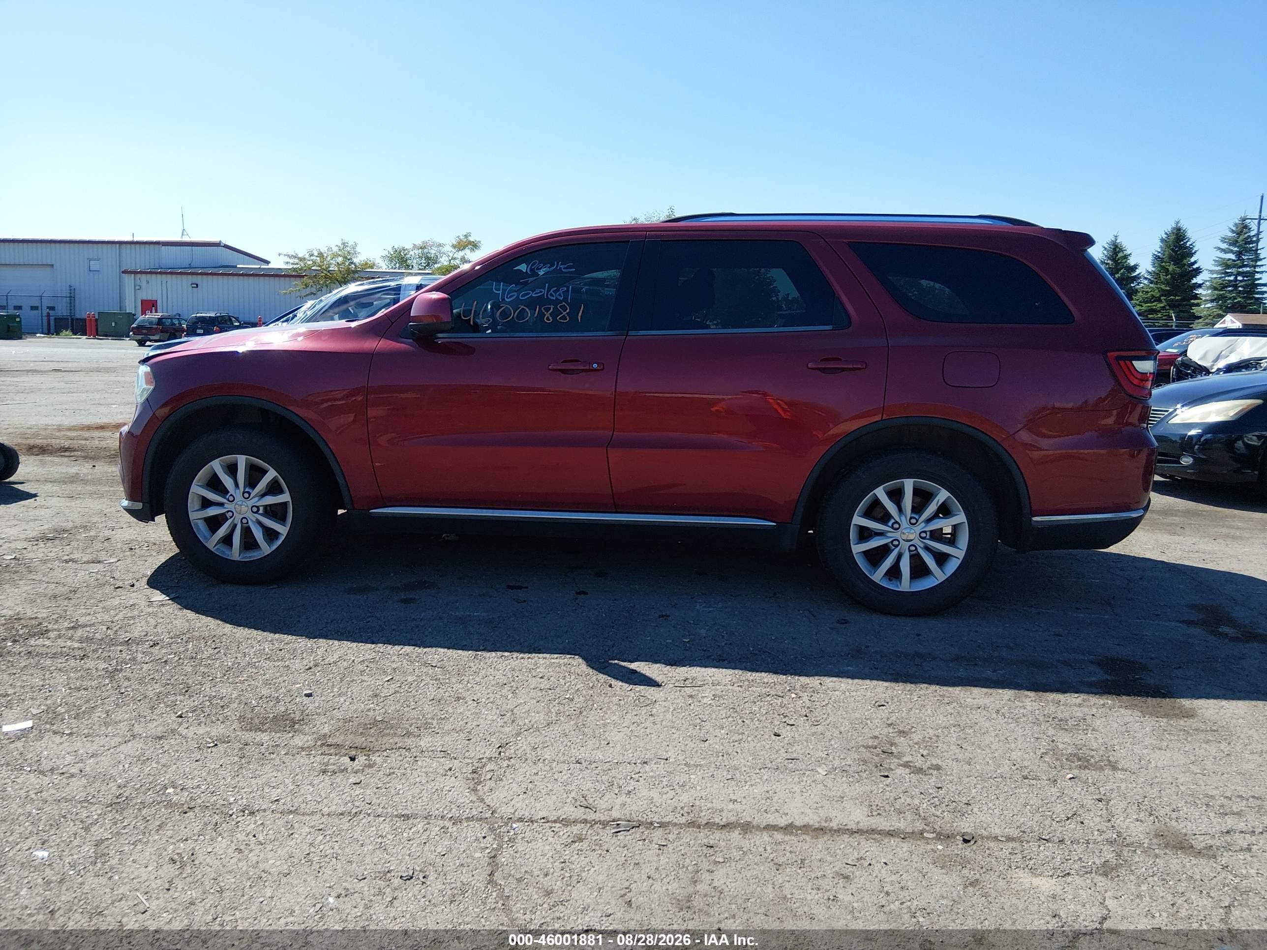 2014 Dodge Durango Sxt Burgundy vin: 1C4RDJAG4EC532788
