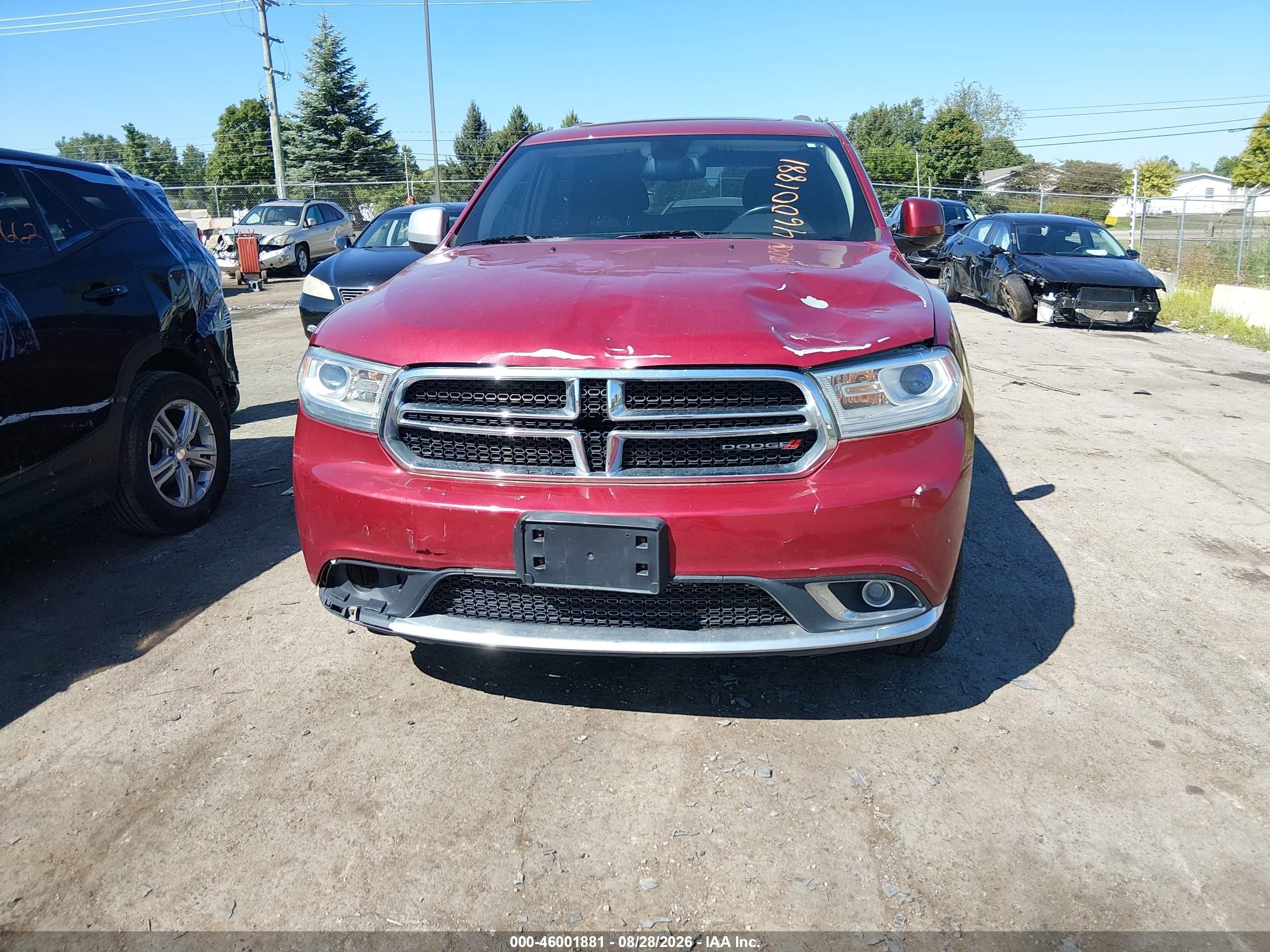 2014 Dodge Durango Sxt Burgundy vin: 1C4RDJAG4EC532788