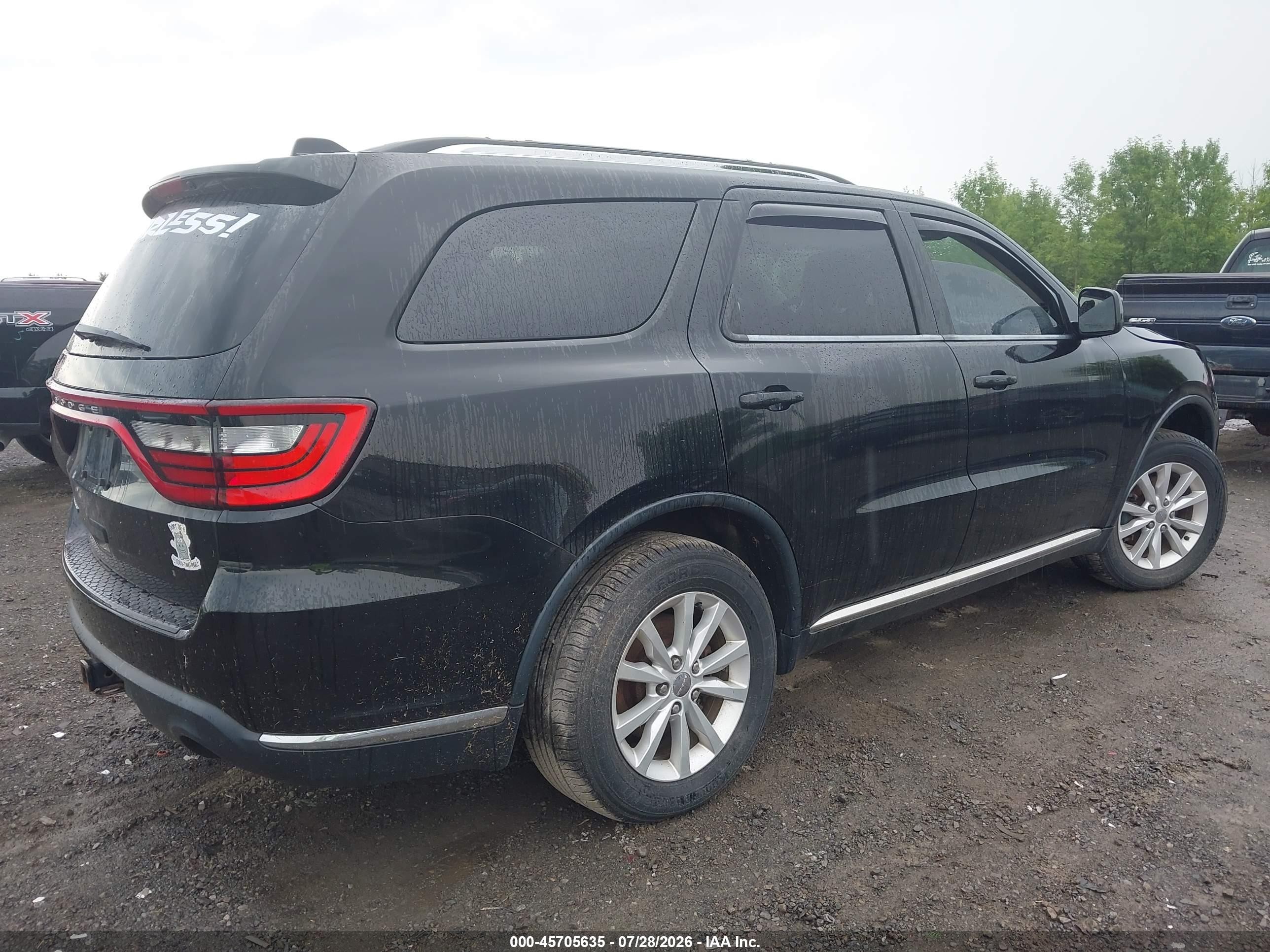 2014 Dodge Durango Sxt Black vin: 1C4RDJAG4EC538039