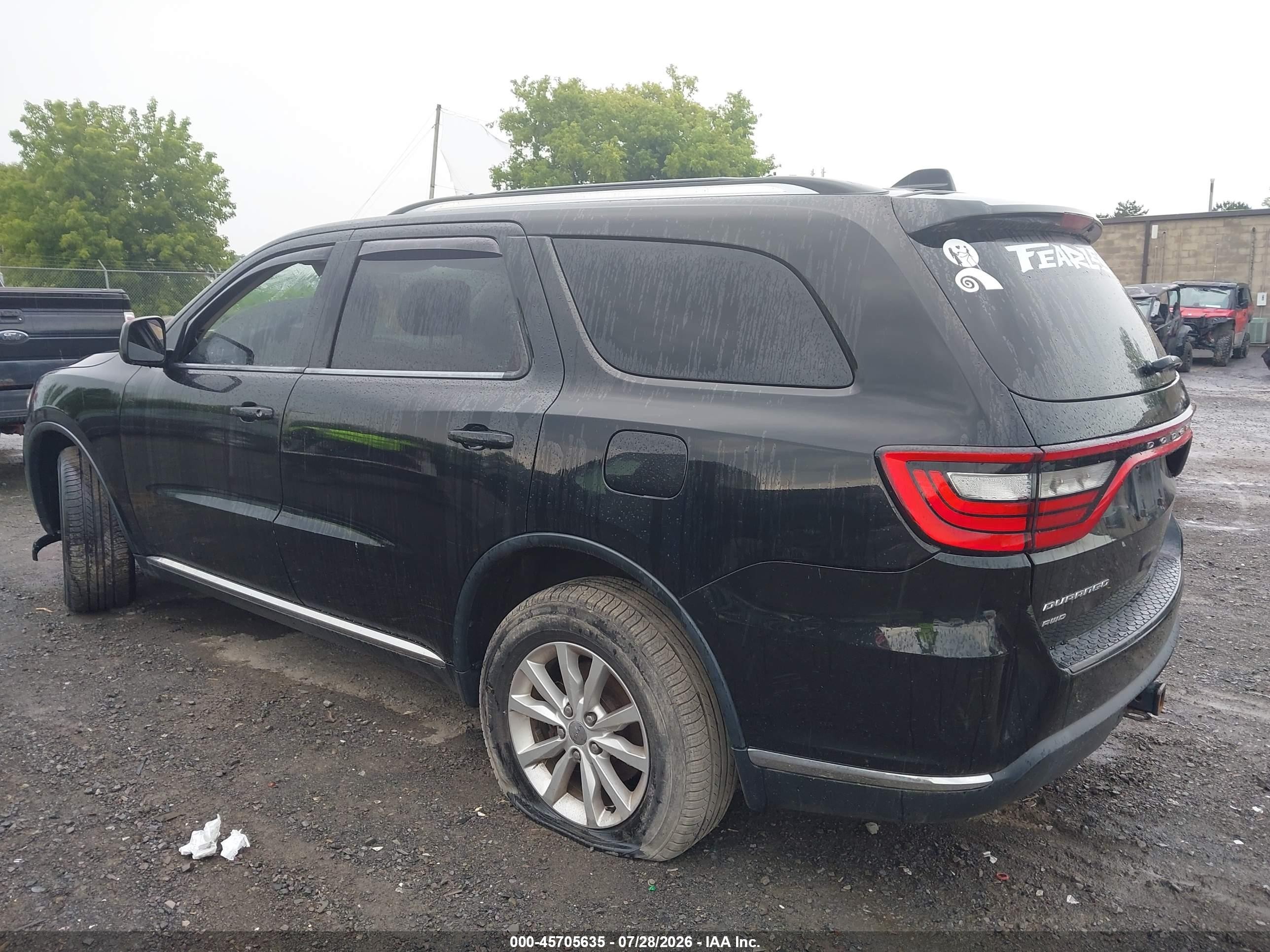 2014 Dodge Durango Sxt Black vin: 1C4RDJAG4EC538039
