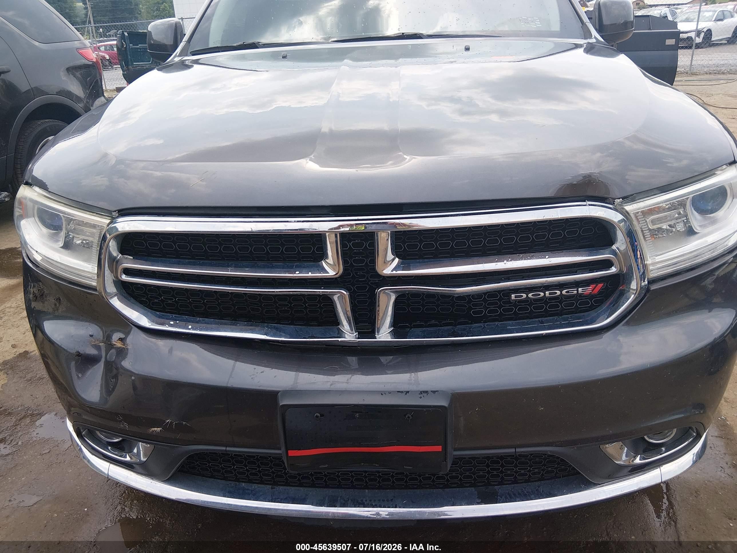 2015 Dodge Durango Sxt Gray vin: 1C4RDJAG4FC161407