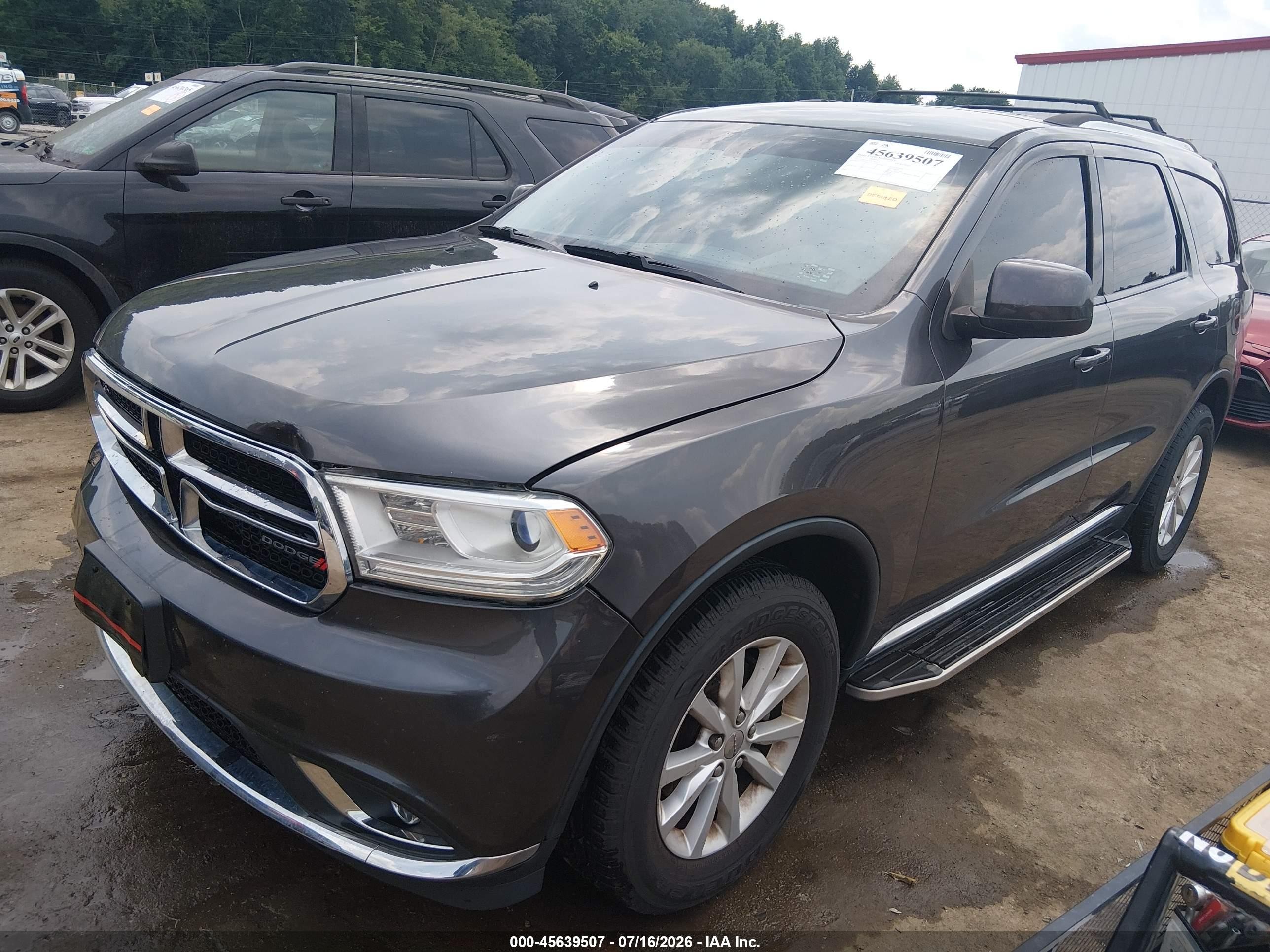 2015 Dodge Durango Sxt Gray vin: 1C4RDJAG4FC161407