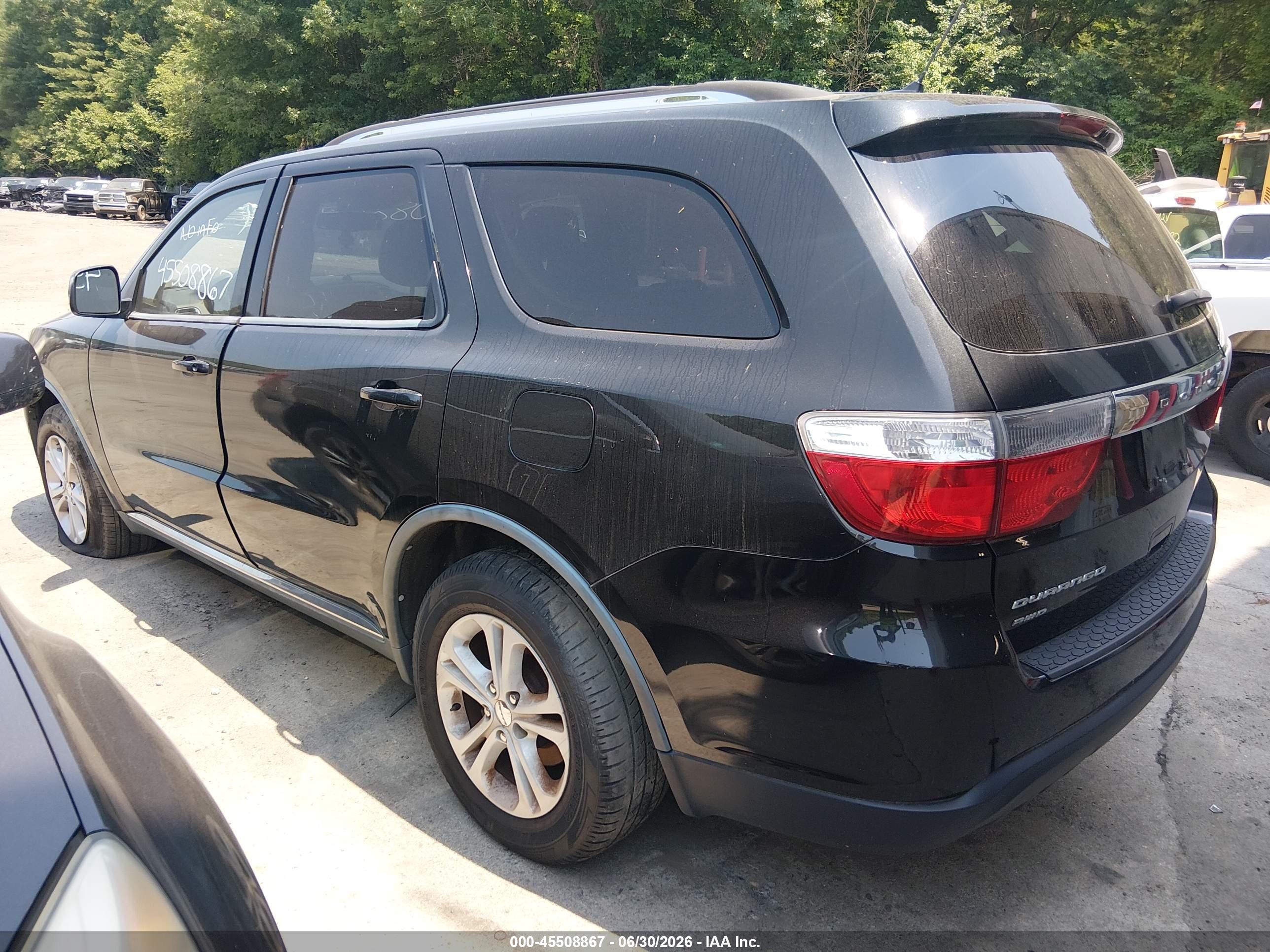 2012 Dodge Durango Sxt Black vin: 1C4RDJAG5CC122367