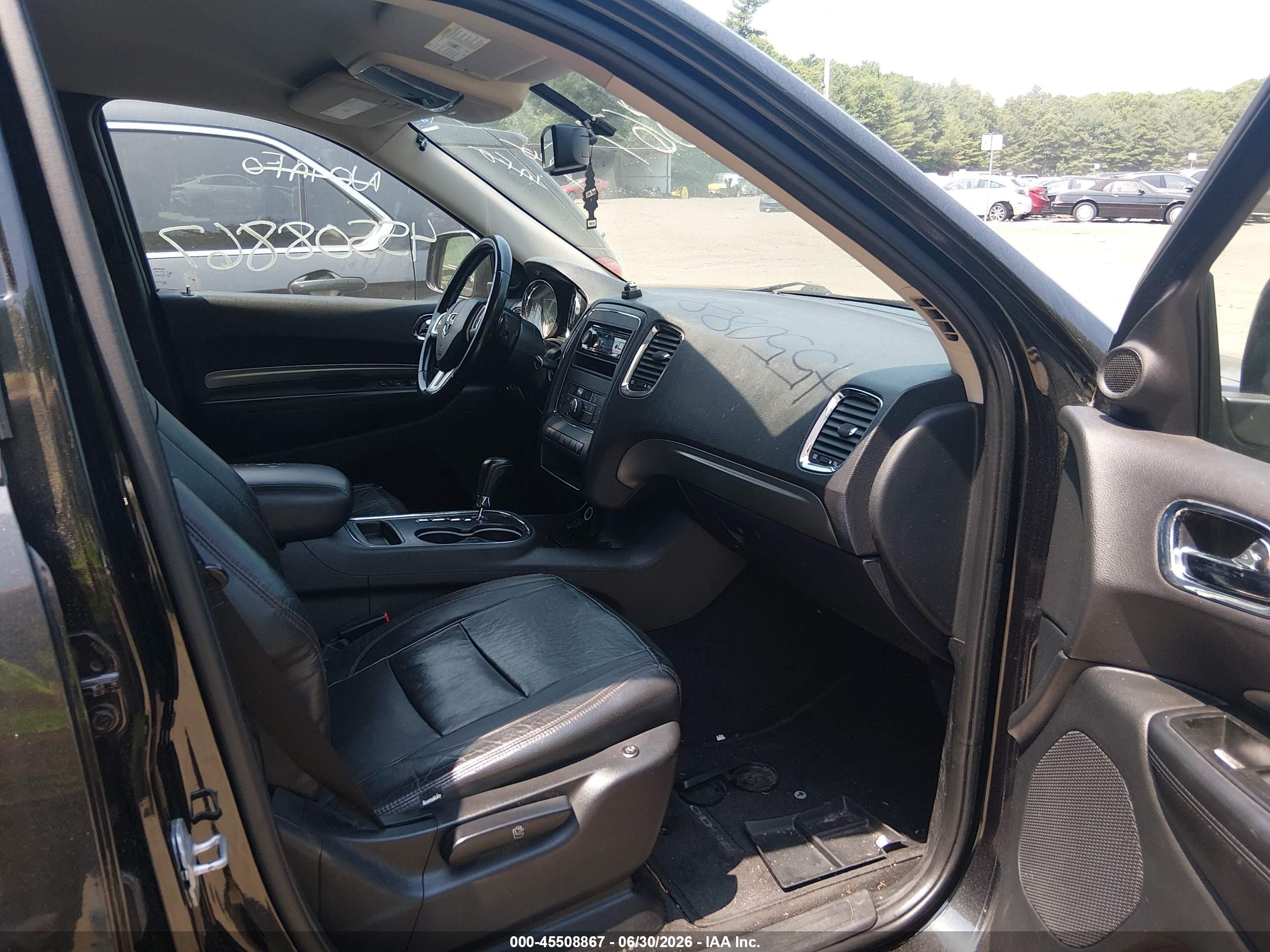 2012 Dodge Durango Sxt Black vin: 1C4RDJAG5CC122367