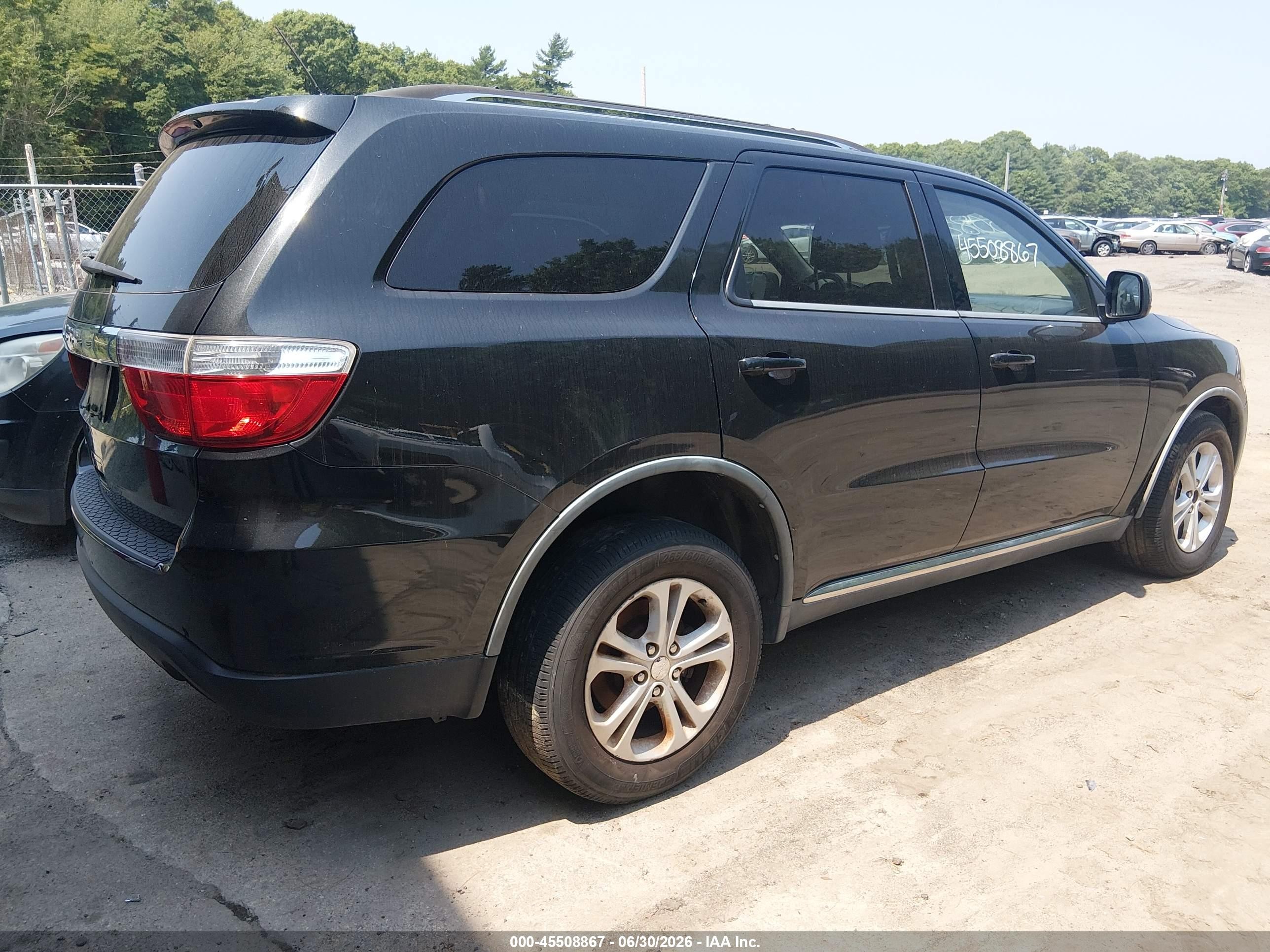 2012 Dodge Durango Sxt Black vin: 1C4RDJAG5CC122367