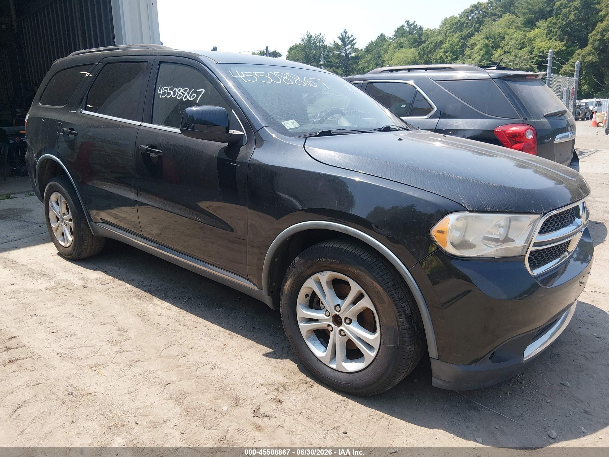 2012 Dodge Durango Sxt Black vin: 1C4RDJAG5CC122367