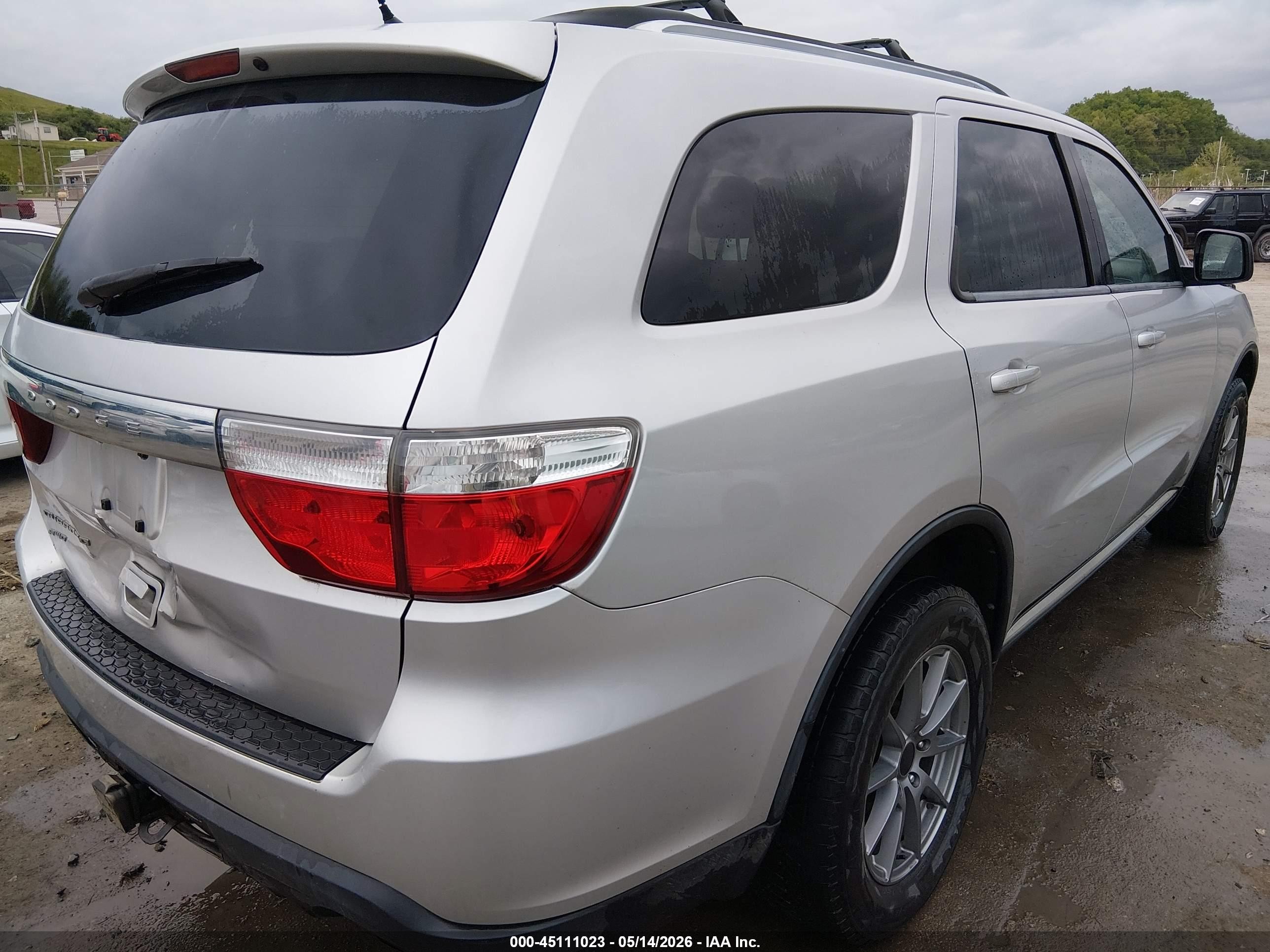 2013 Dodge Durango Sxt Серебряный vin: 1C4RDJAG5DC500463